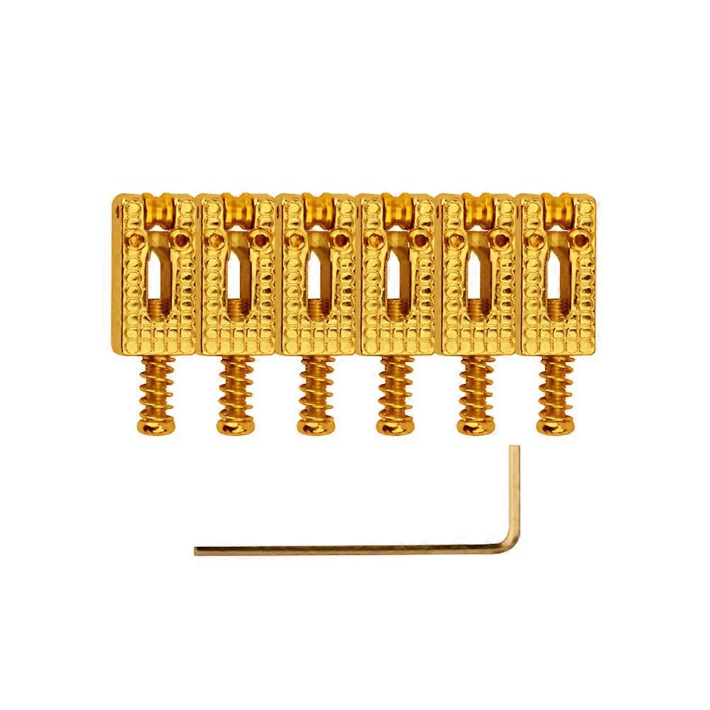 Bridge Roller for Guitar String Saddle 18Pcs Set with Wrench in Golden