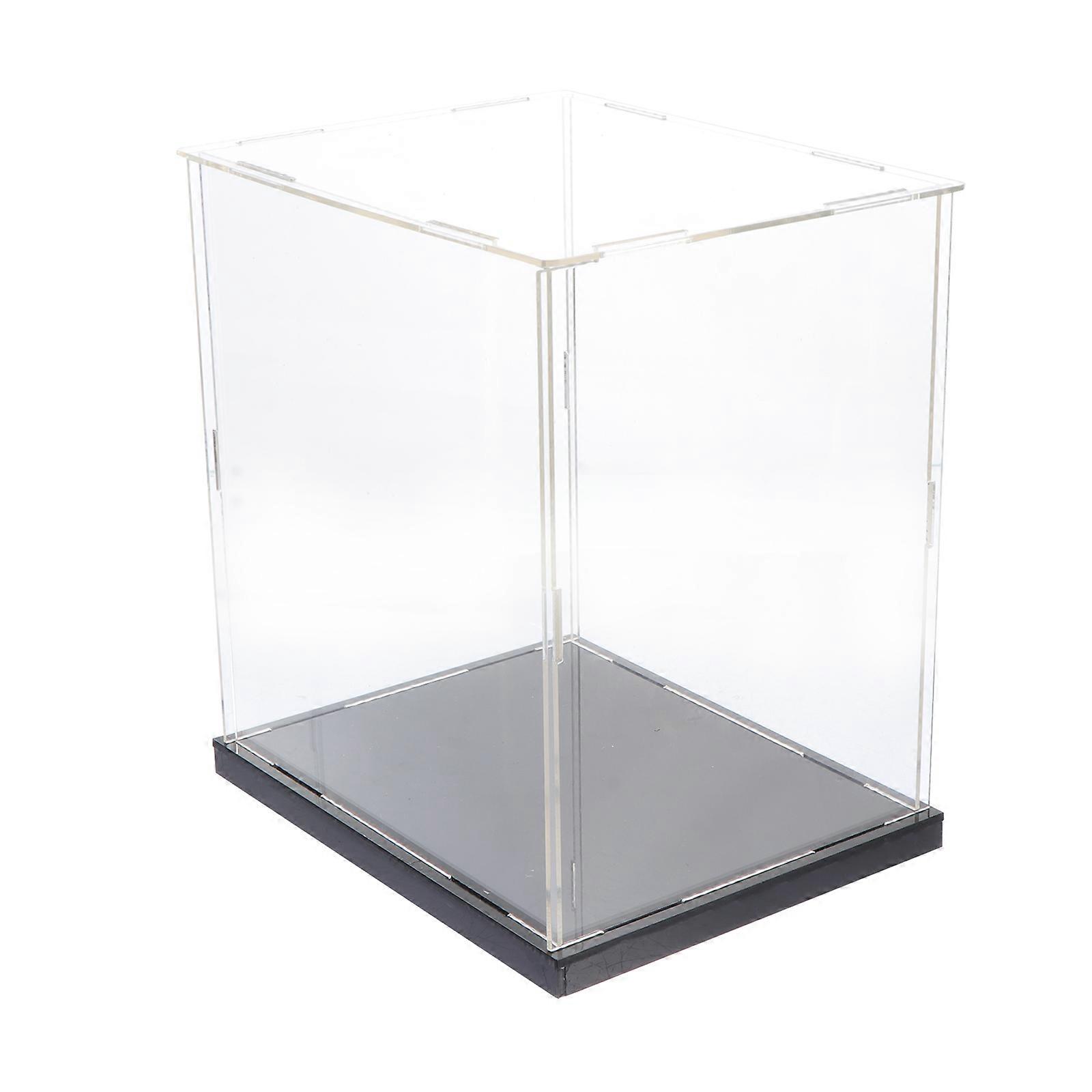 Transparent Display Box For Collectibles And Toys Made Of Acrylic With Mirror Base 2Pcs 24X17X16CM