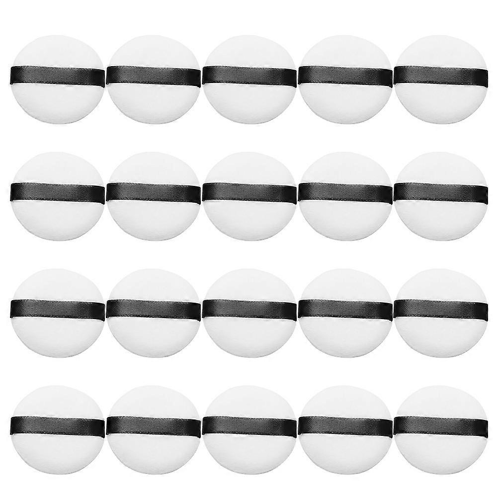 Loose Powder Pad Small Makeup Puff Tool for Makeup 20Pcs White Puff Set