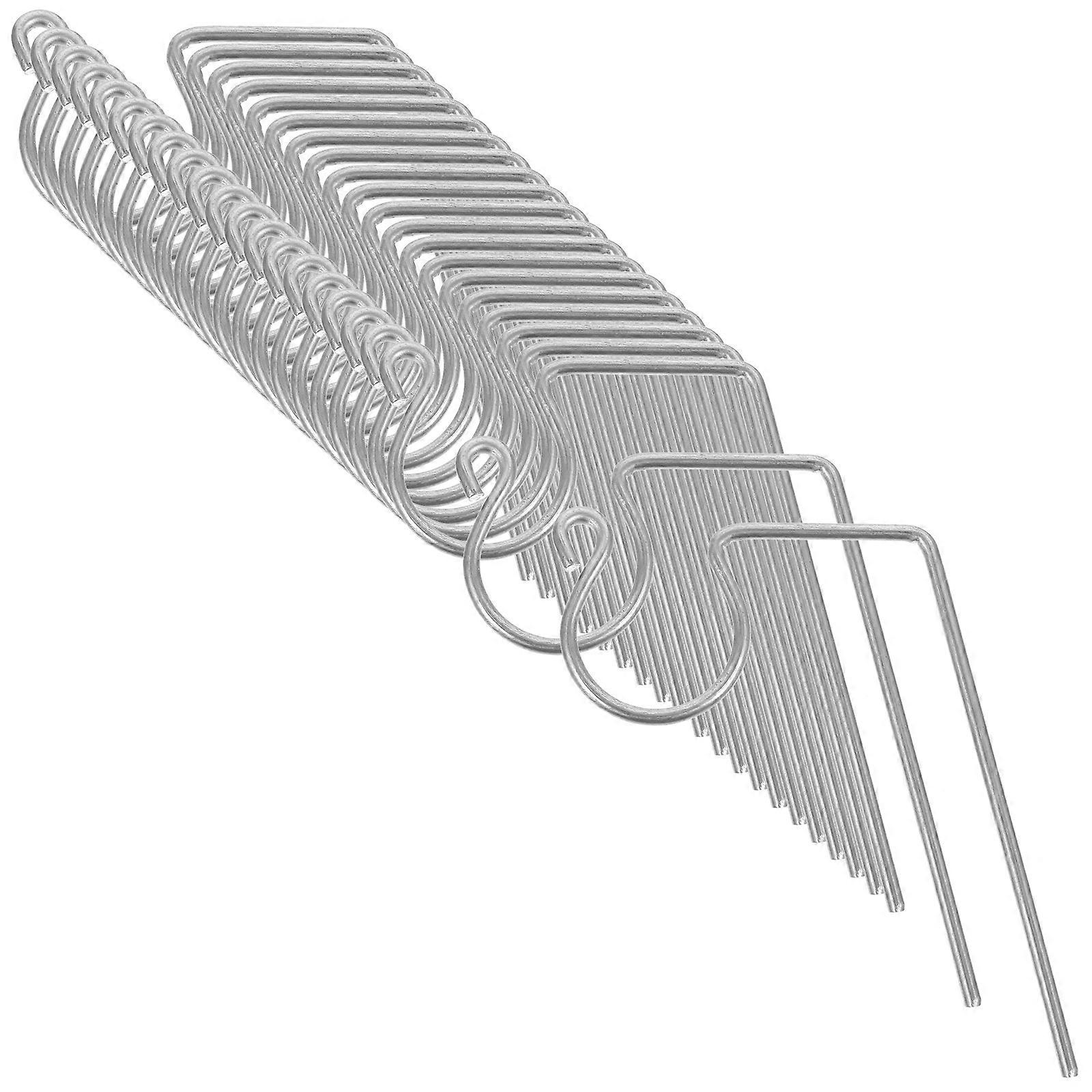 Gutter Hooks Metal Hanging Lights Outdoor Lighting Precise Positioning Silver 6X4.2CM 50Pcs