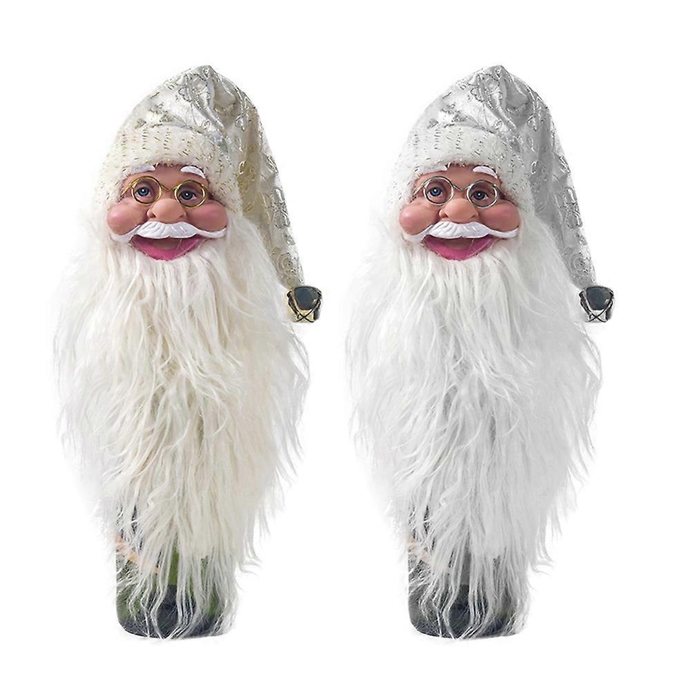 Christmas Pouch Multi Color Santa Head for 4Pcs Party Accessory