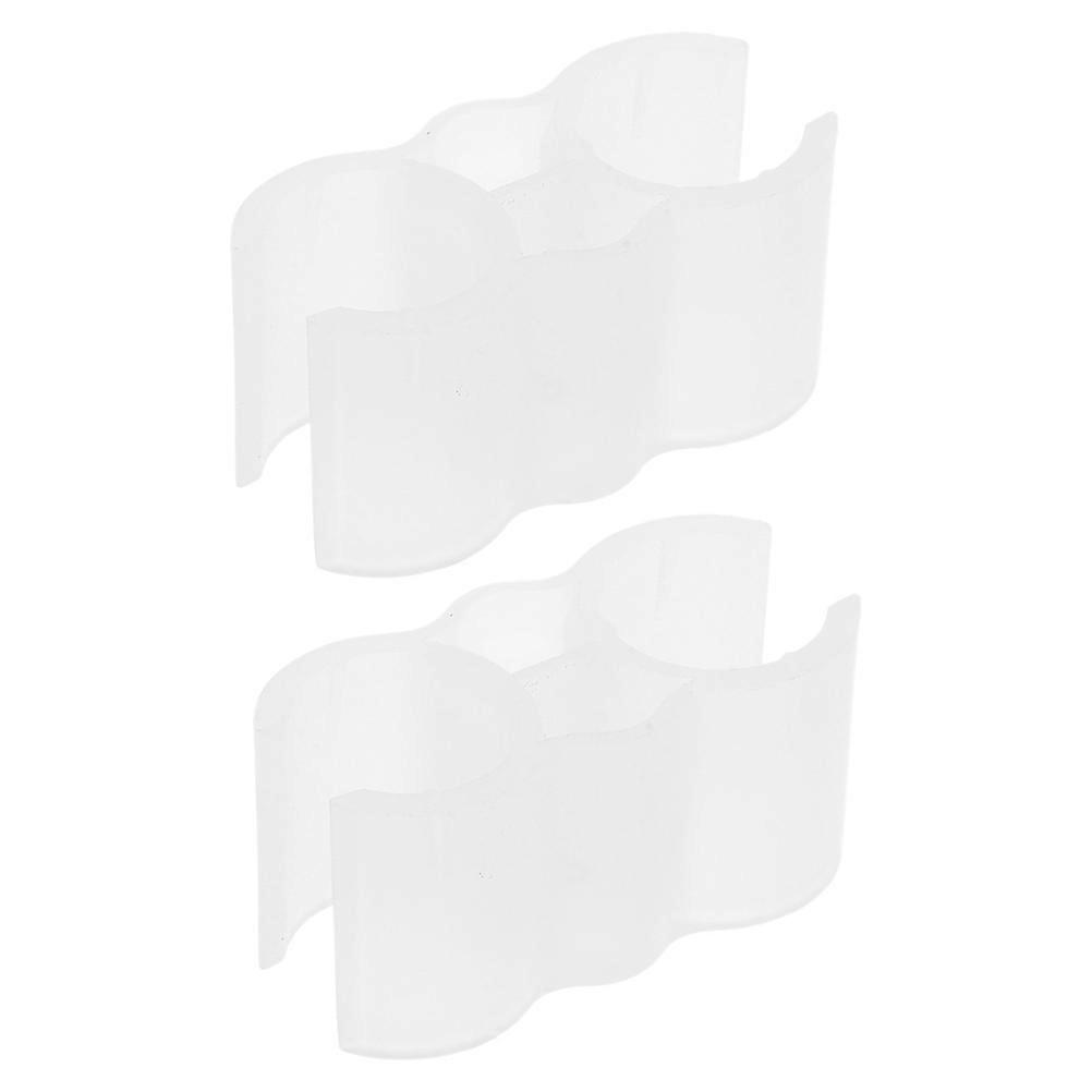 Double Pipe Clamps Broom Holder Wall Mount for Space Saving Storage 10Pcs