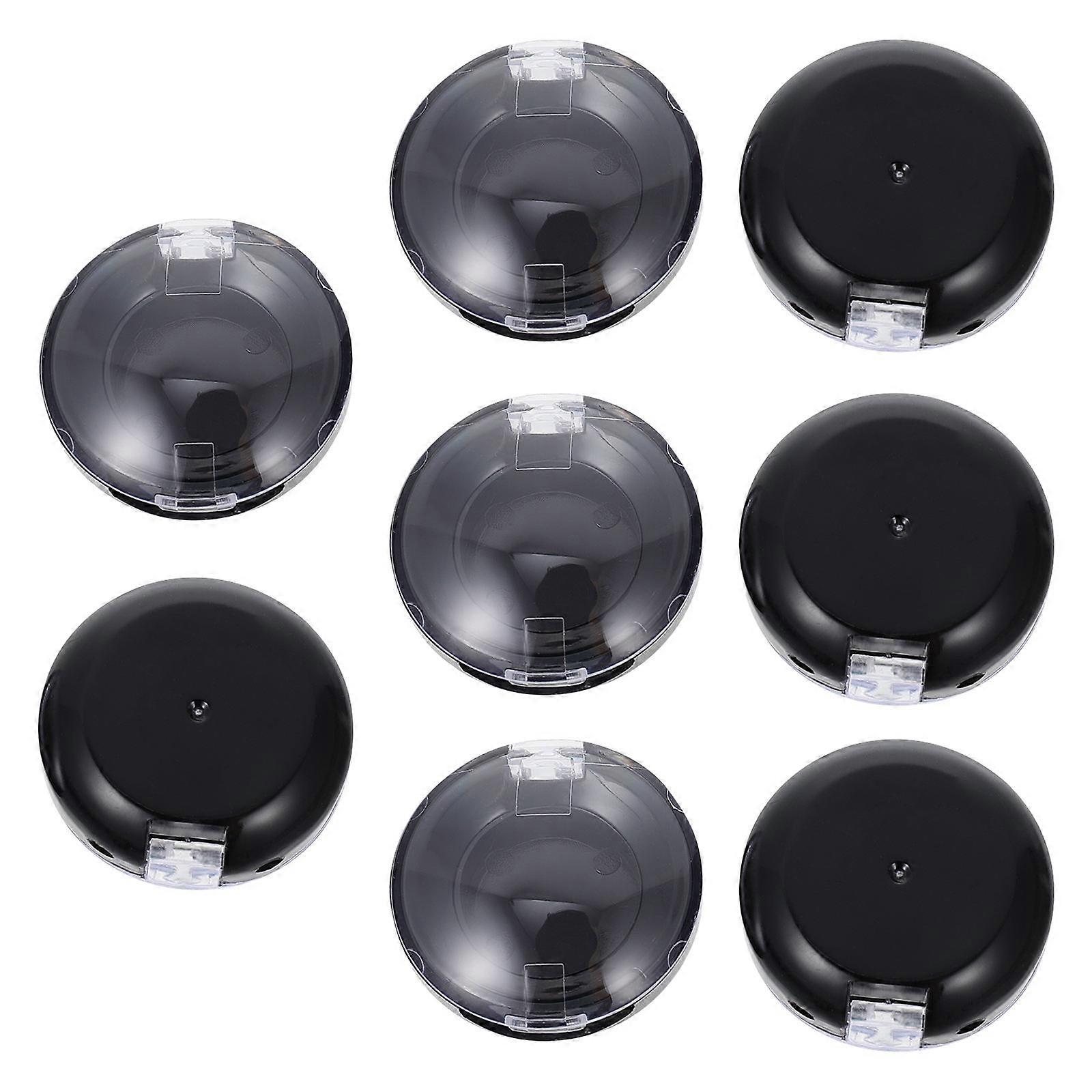 Small Eyeshadow Sub Box 8Pcs Black Plastic with Dustproof Lid for Storage