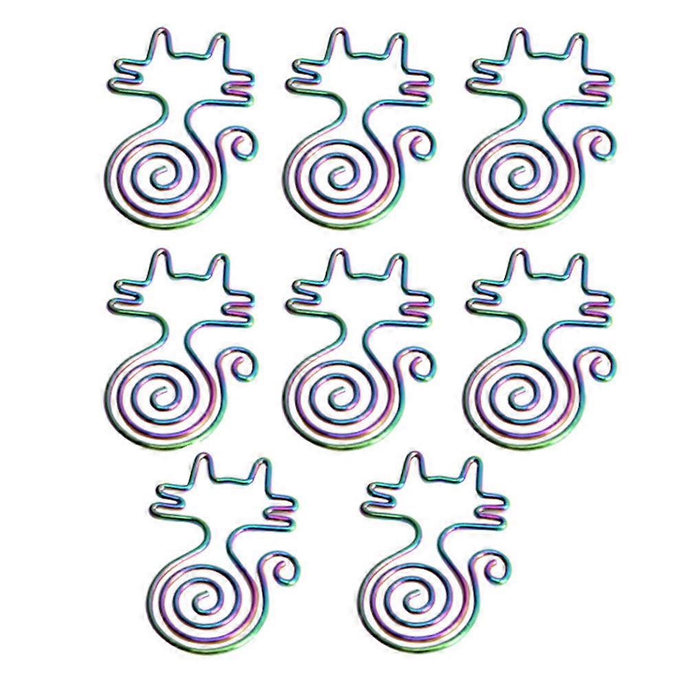 Metal Cat Shaped Bookmark Clips Paper Clips for Daily Use 16 Pieces