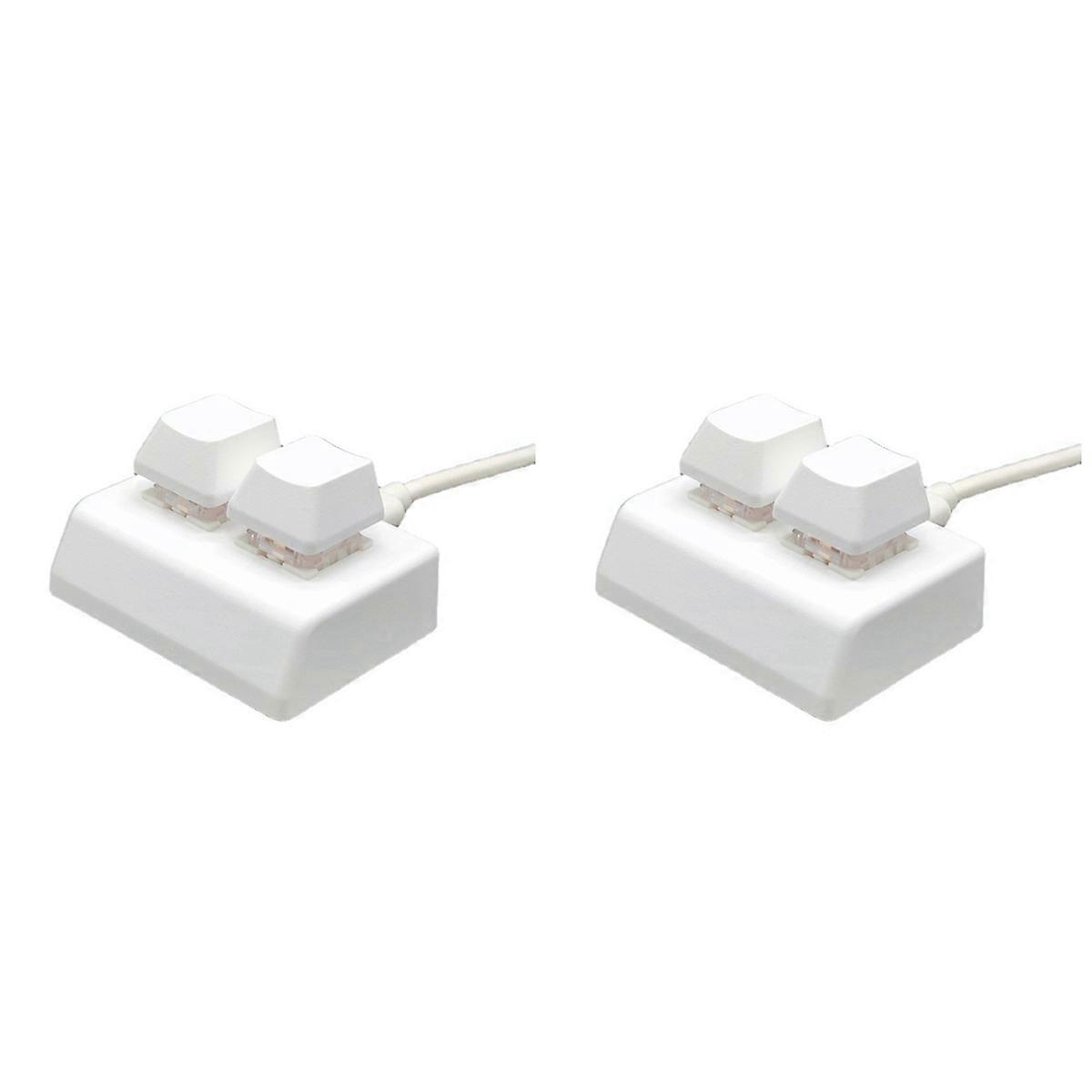 2 Keys Macro Programming Keyboard RGB Mini Keyboard Red Switch,White