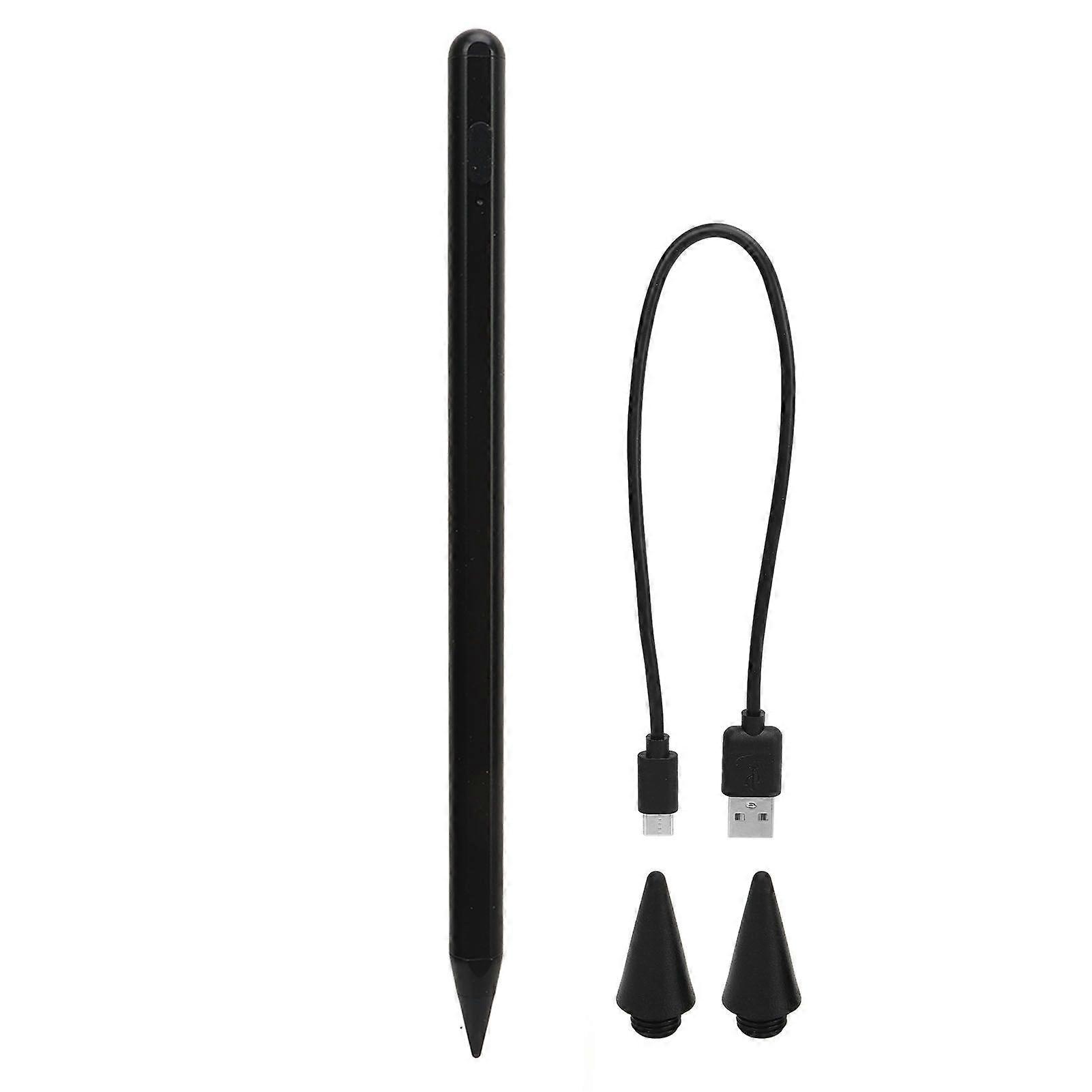 Touch Screen Pen USB Rechargeable Scratch Resistant Bluetooth Tablet Touch Pen for Writing and Drawing Black