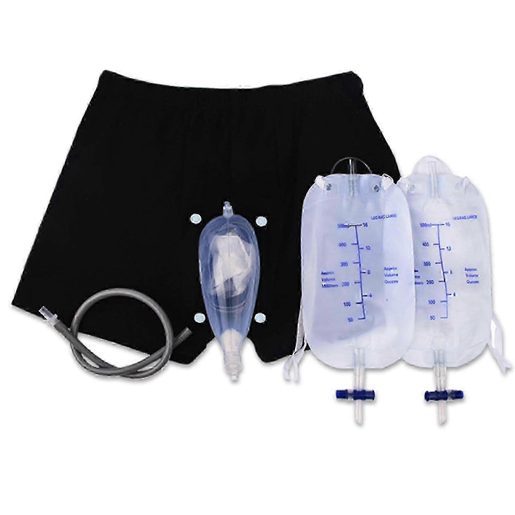 Portable 500ml LeakProof Male Urine Collection Bag for Men On The Go, a urinary drainage and stabilizing device