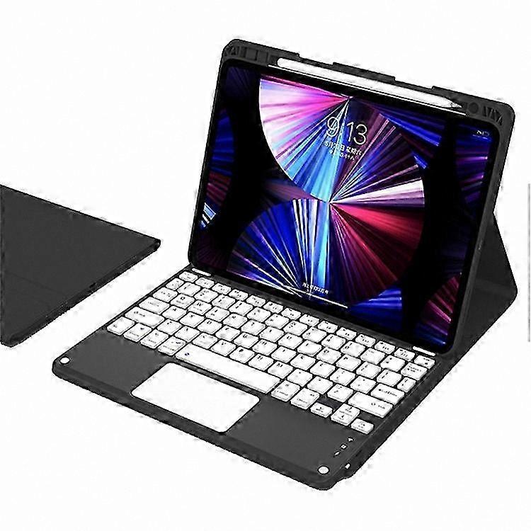 Leather Tablet Cover for  Air 13 (2024) M2,  Pro 12.9 (2022-2018), Skin-Touch Material with X7 Toucad Bluetooth Keyboard