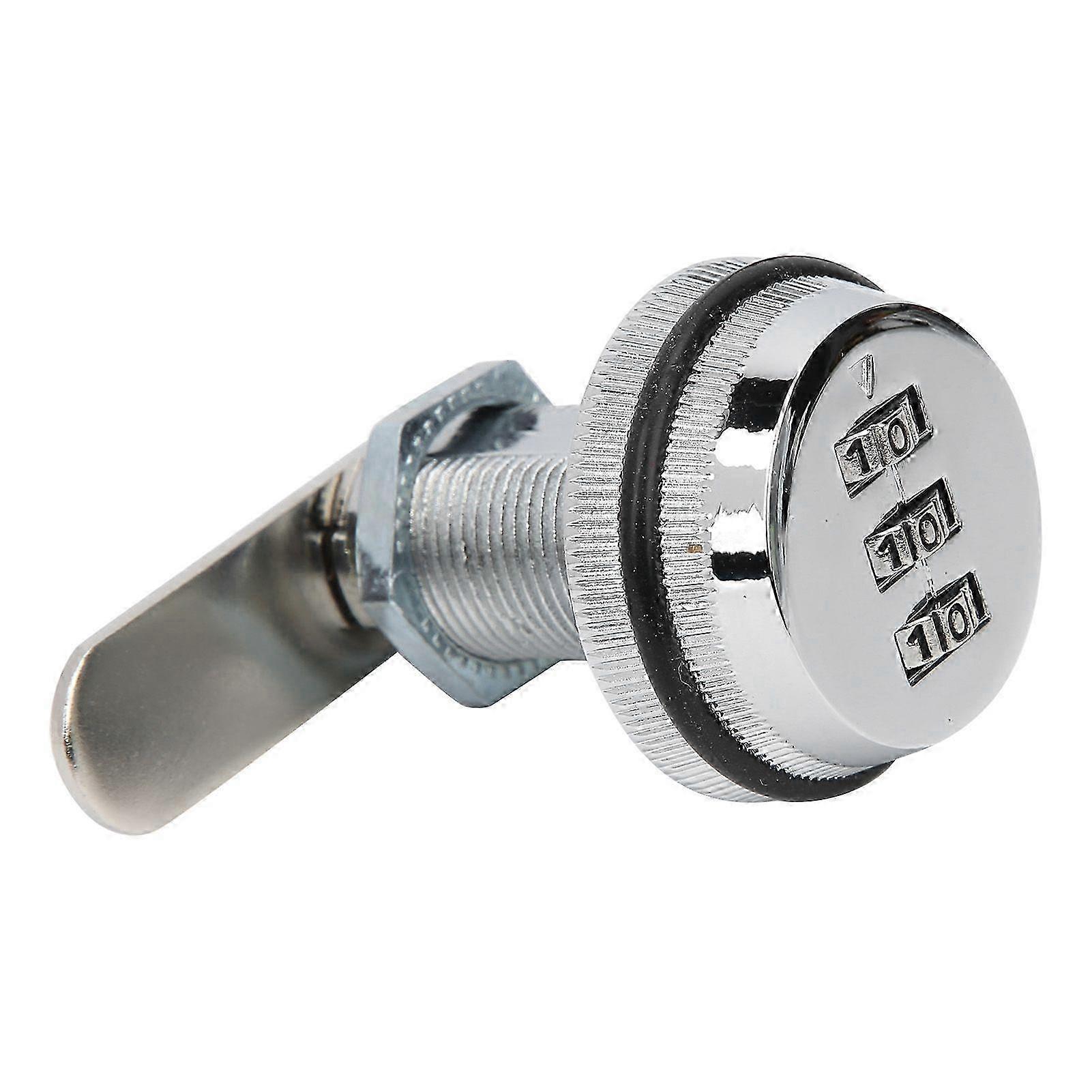 25-26 3Digit Combination Cabinet Lock Zinc Alloy Password Locks Home Security Supplies for DrawersSilver