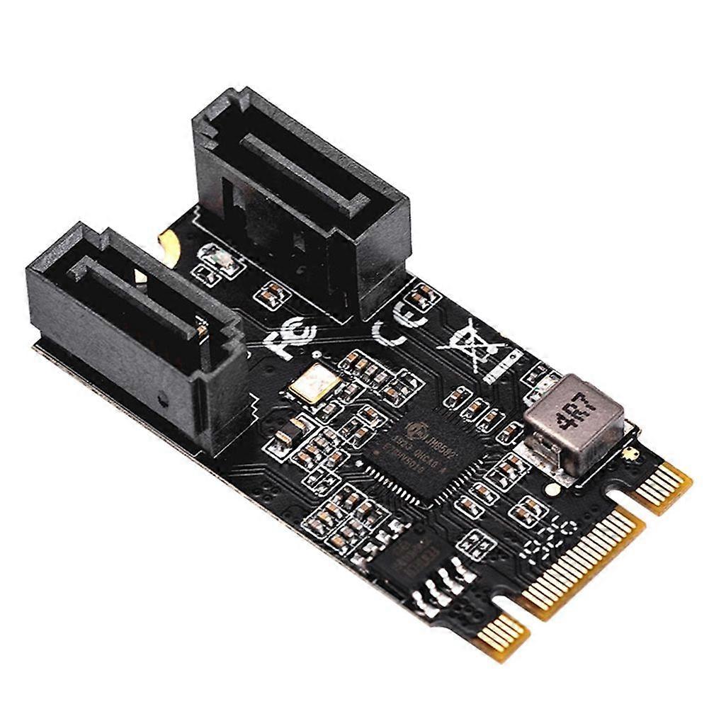M2 PCIE NVMe 2 Port SATA III 6Gb/S M.2 22X42 Controller Adapter Card