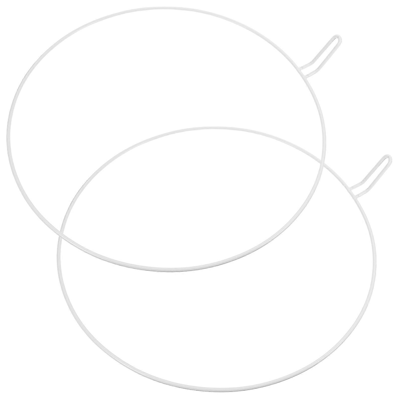 Net Stand Iron Hoop for Bassinet Netting Canopy Crib 2Pcs White Set