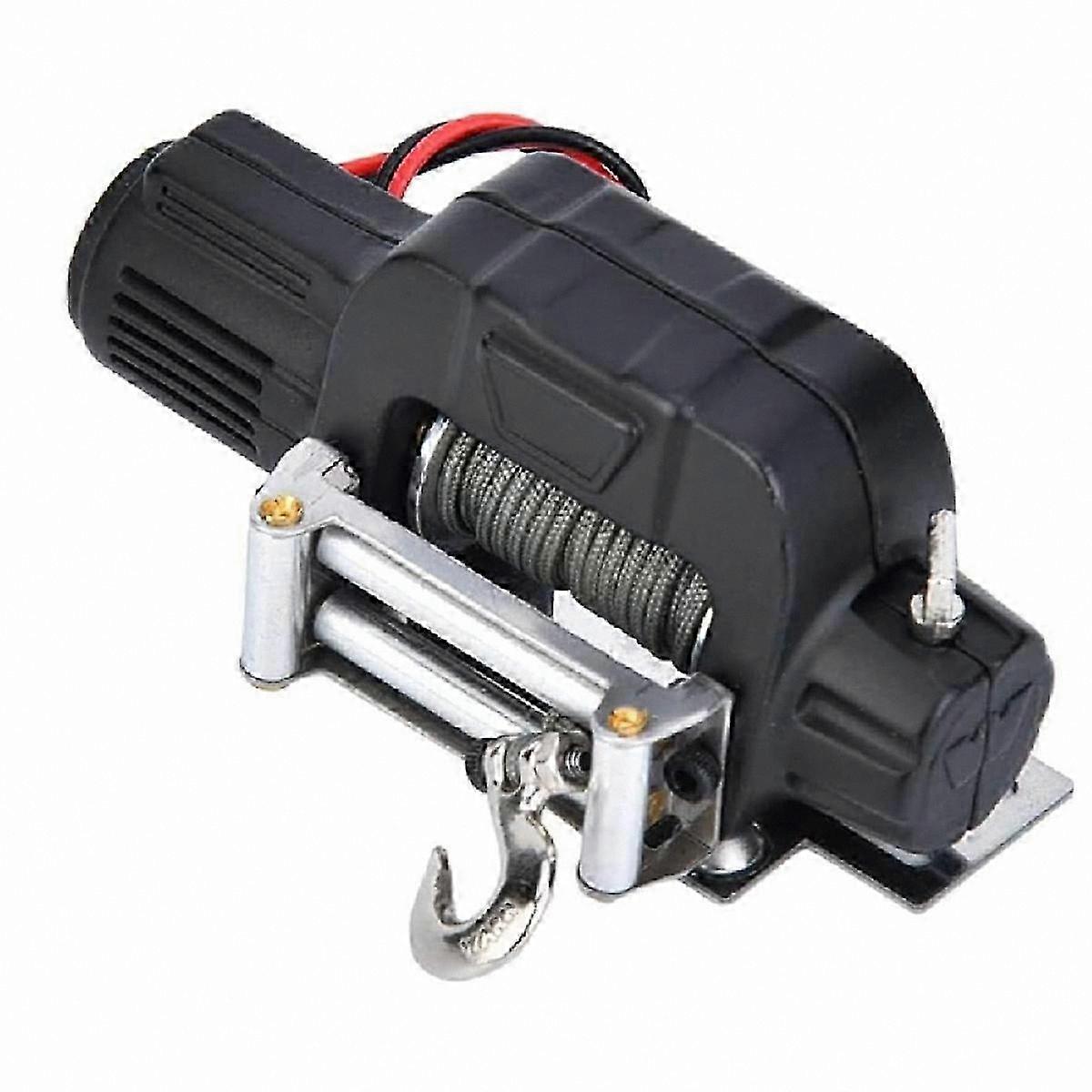 Precision Electric Winch with Remote Control, Durable Red and Black Design