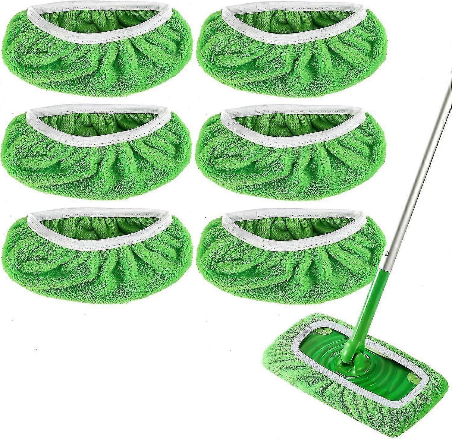 Reusable Wet Pads for Swiffer Sweeper Mop - Dry Sweeping Cloths & Wet Mopping Cloths for Household Cleaning - Washable Microfiber Pads for Mopping Flo