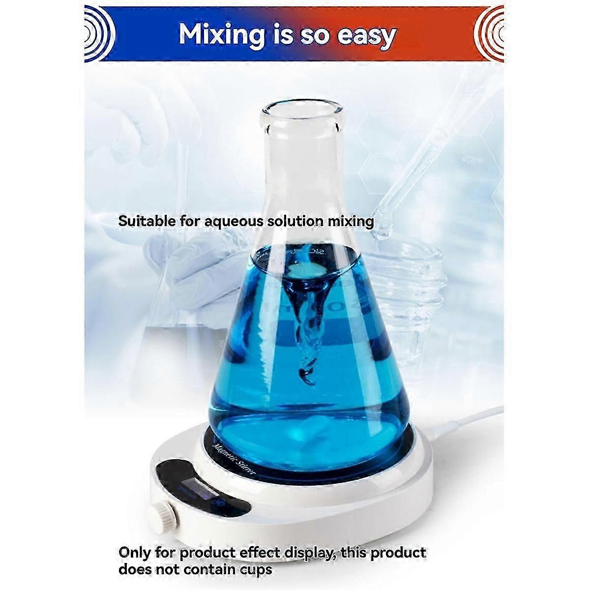 Digital Display Magnetic Stirrer Mini Laboratory Stirrer Portable Stirrer 1000ML 4000RPM Suitable fo