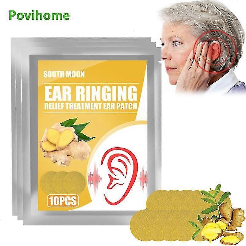 10/20 adet Zencefil Tinnitus Yaması Tedavi Sağır Kulak Karıncalanma Çıkartma Koruma Duy
