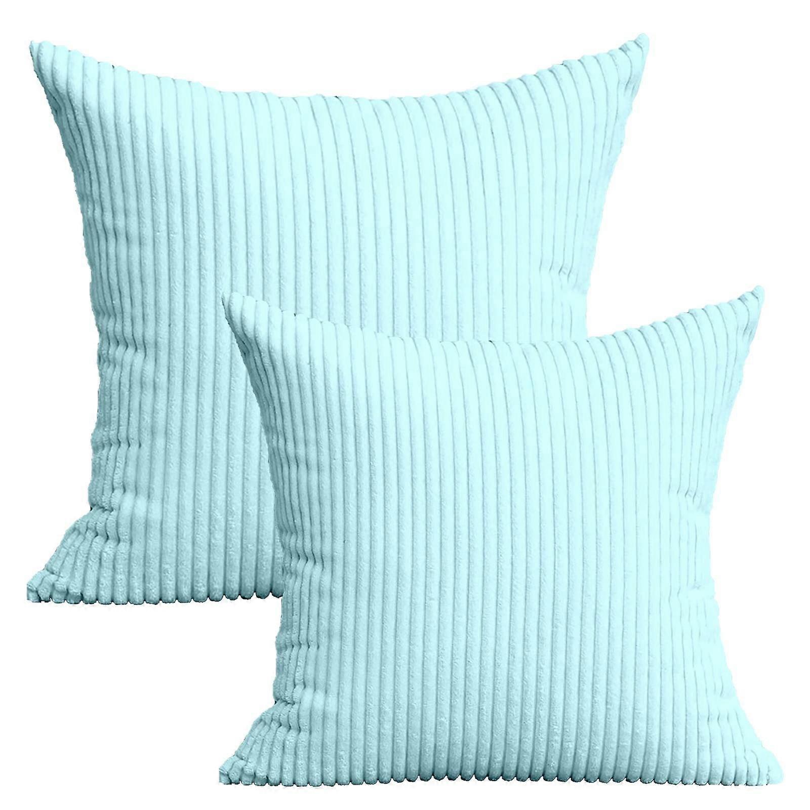 Flybaeastpillow Case 20" X 20" Modern Contemporary Transitional Navy Blue Striped Polyester Throw Pillow ( 2 Count) (Blue1)