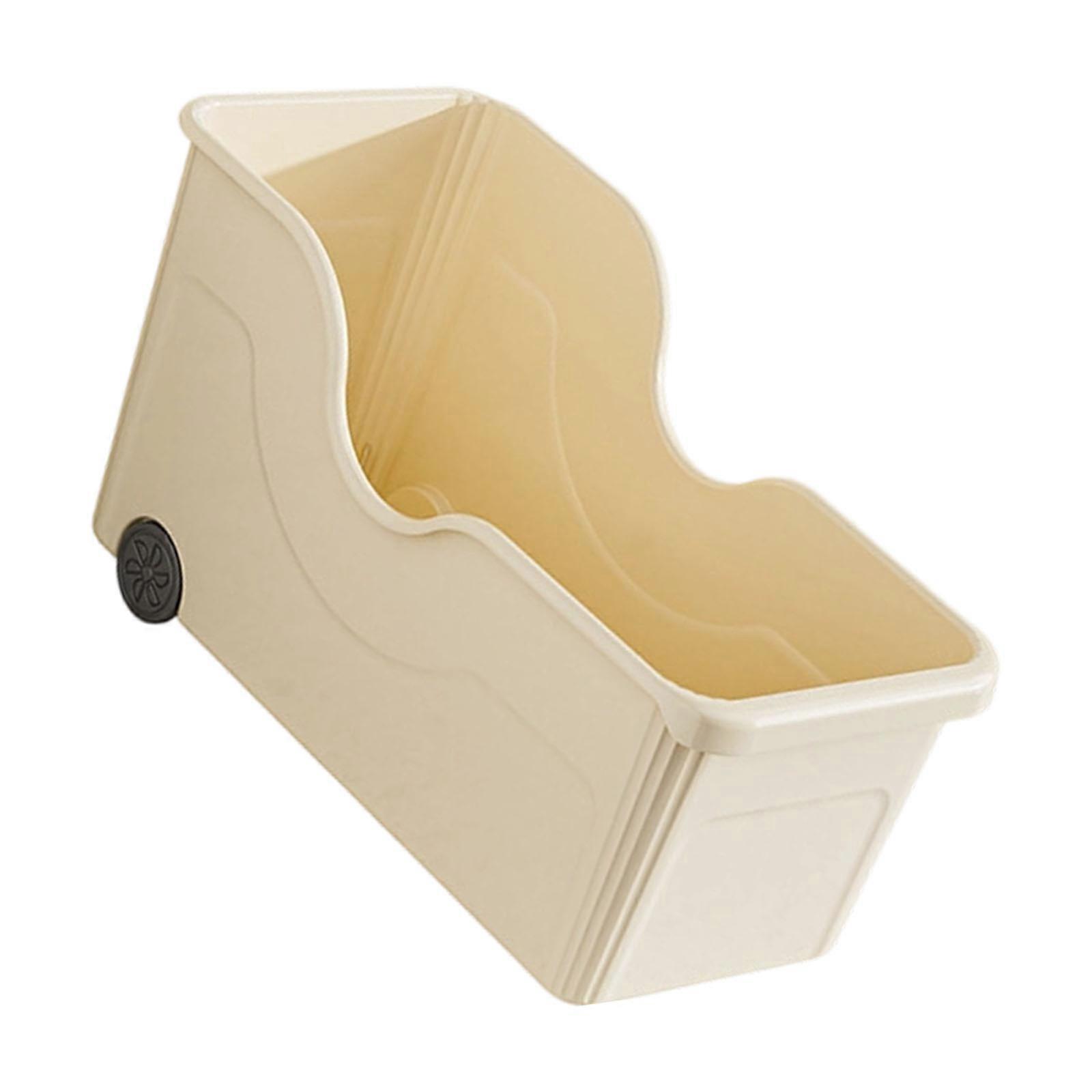 Rolling Purpose Storage Bin Durable Plastic Kitchen Clear Compartment Lids Space Efficient Design For Countertops Small Spaces Easy Mobility