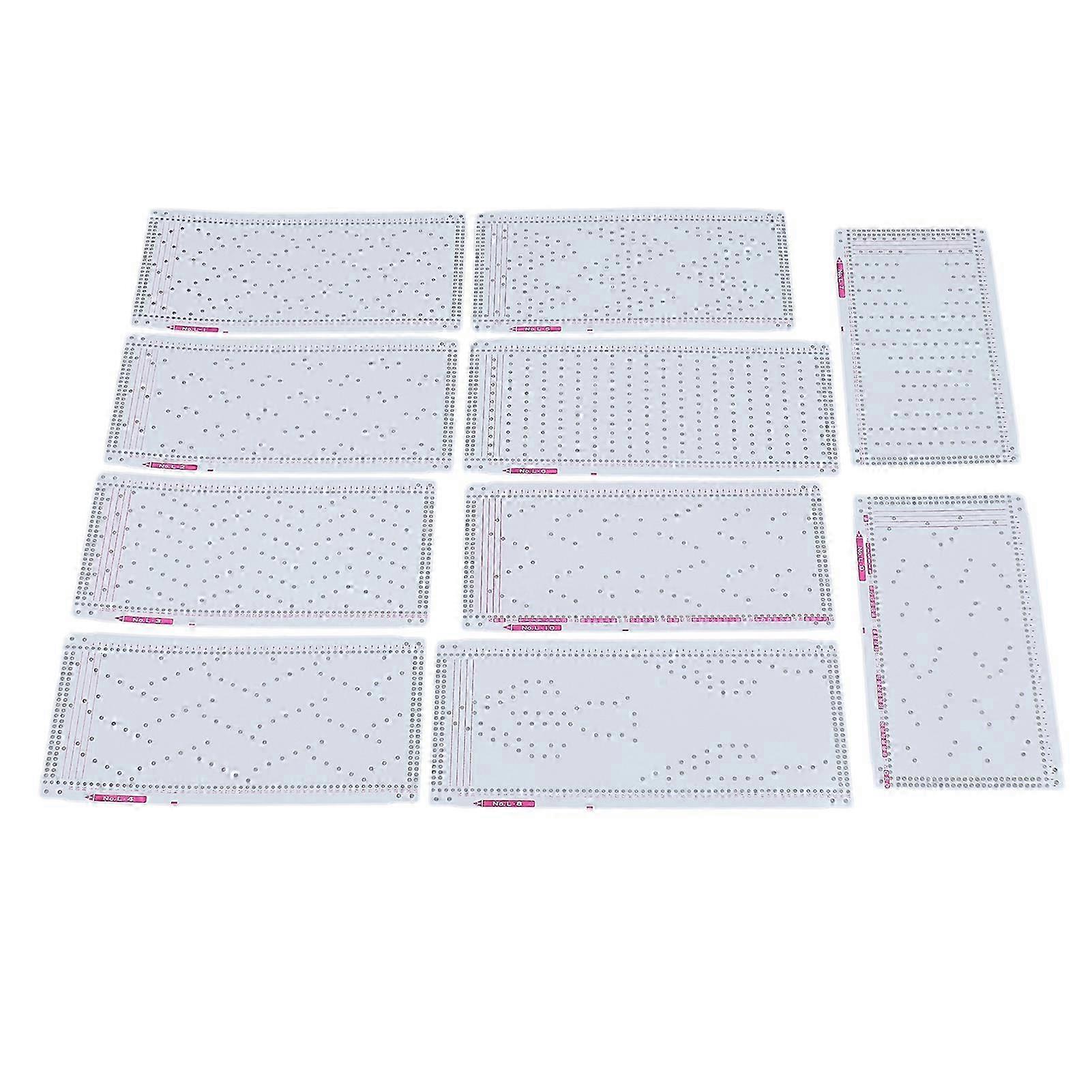 Professional Knitting Machine Cards - 10pcs Flower Pattern for Silver Reed