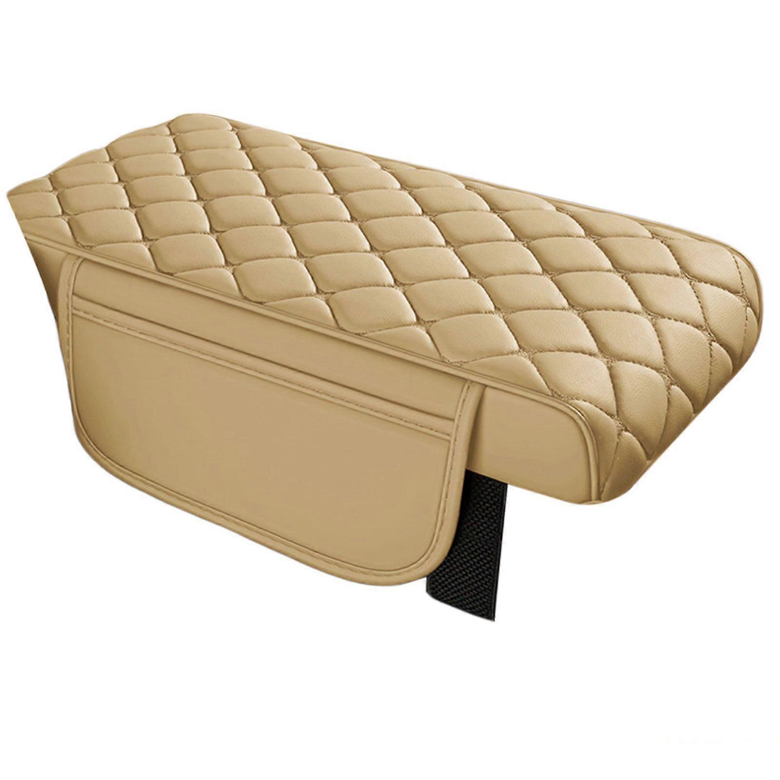 Car Armrest Cushion with Tissue Holder and Storage Box 4-in-1 Multifunctional Space-Saving Comfort for Long Drives