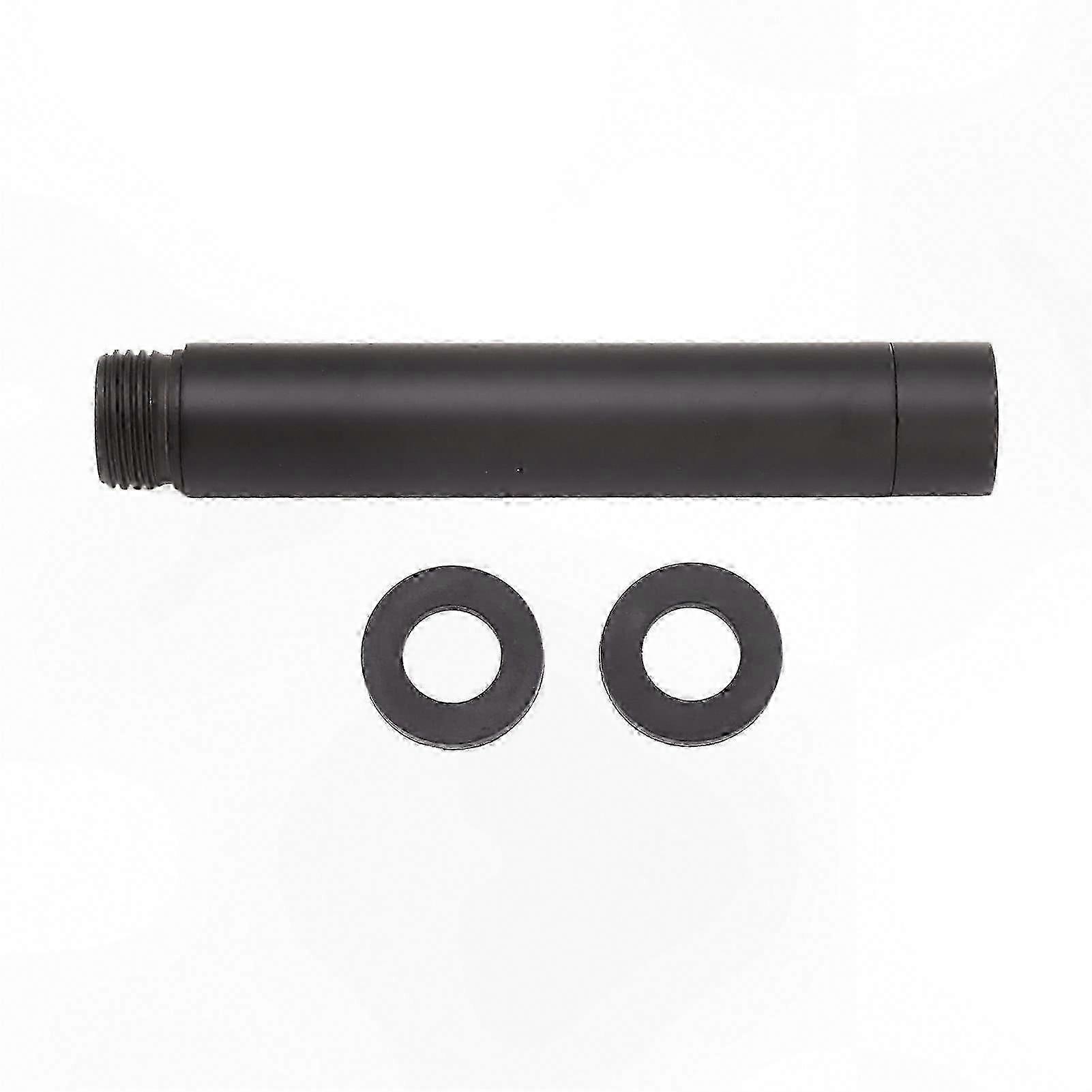 Adjustable Shower Arm Extension, Flexible Showerhead Extender for Height Adjustment, Durable Black Finish