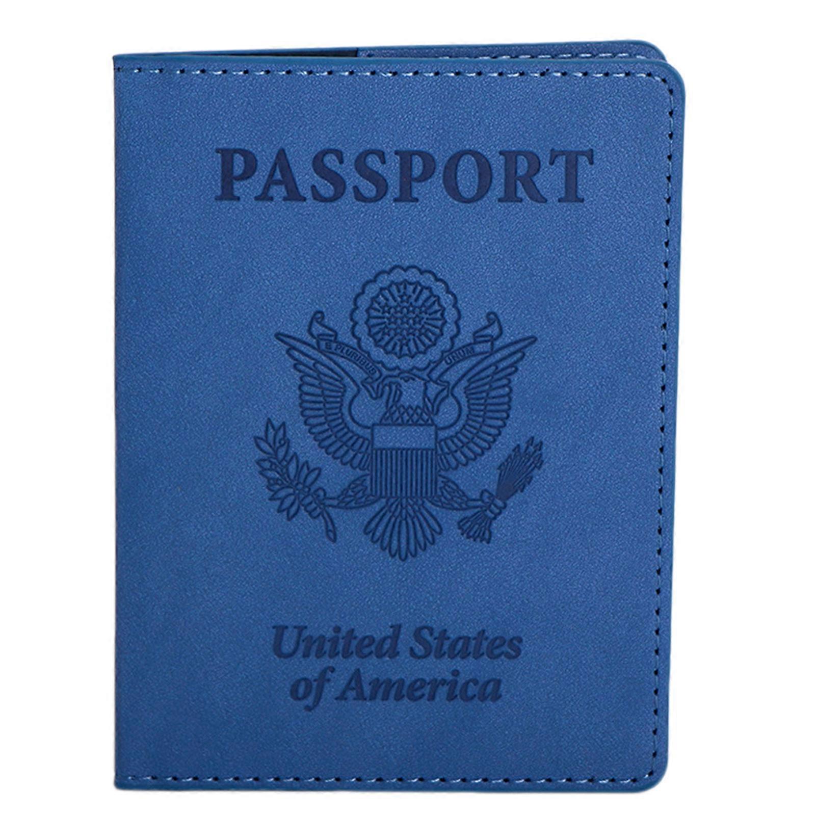 RFID-passin kotelo matkapassin suojukseen naisille ja miehille PU-nahkainen RFID-estoinen passi- ja korttikotelo