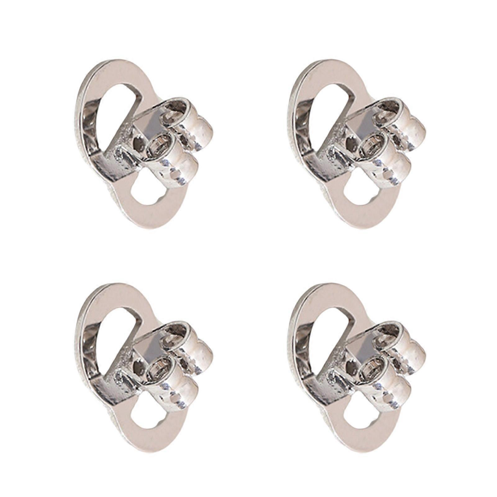 Gold or Silver Earring Backs With Secure 8 Shape Structure For Large Earrings Comfort Fit Universal Compatibility  Silver