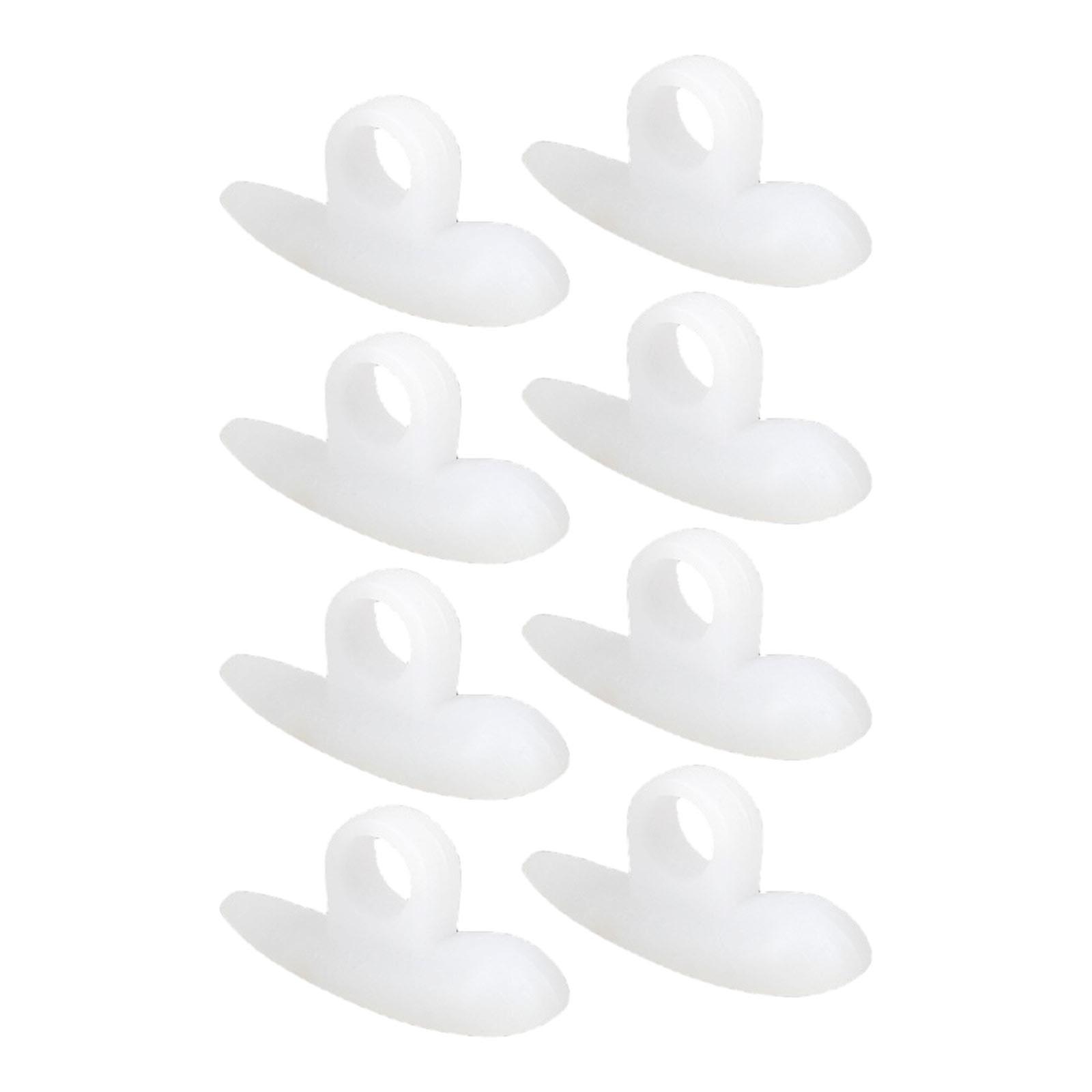 Toe Crests Cushions Flexible Toe Separator For Hammer Toe And Foot Comfort Silicone Splint Reusable  White