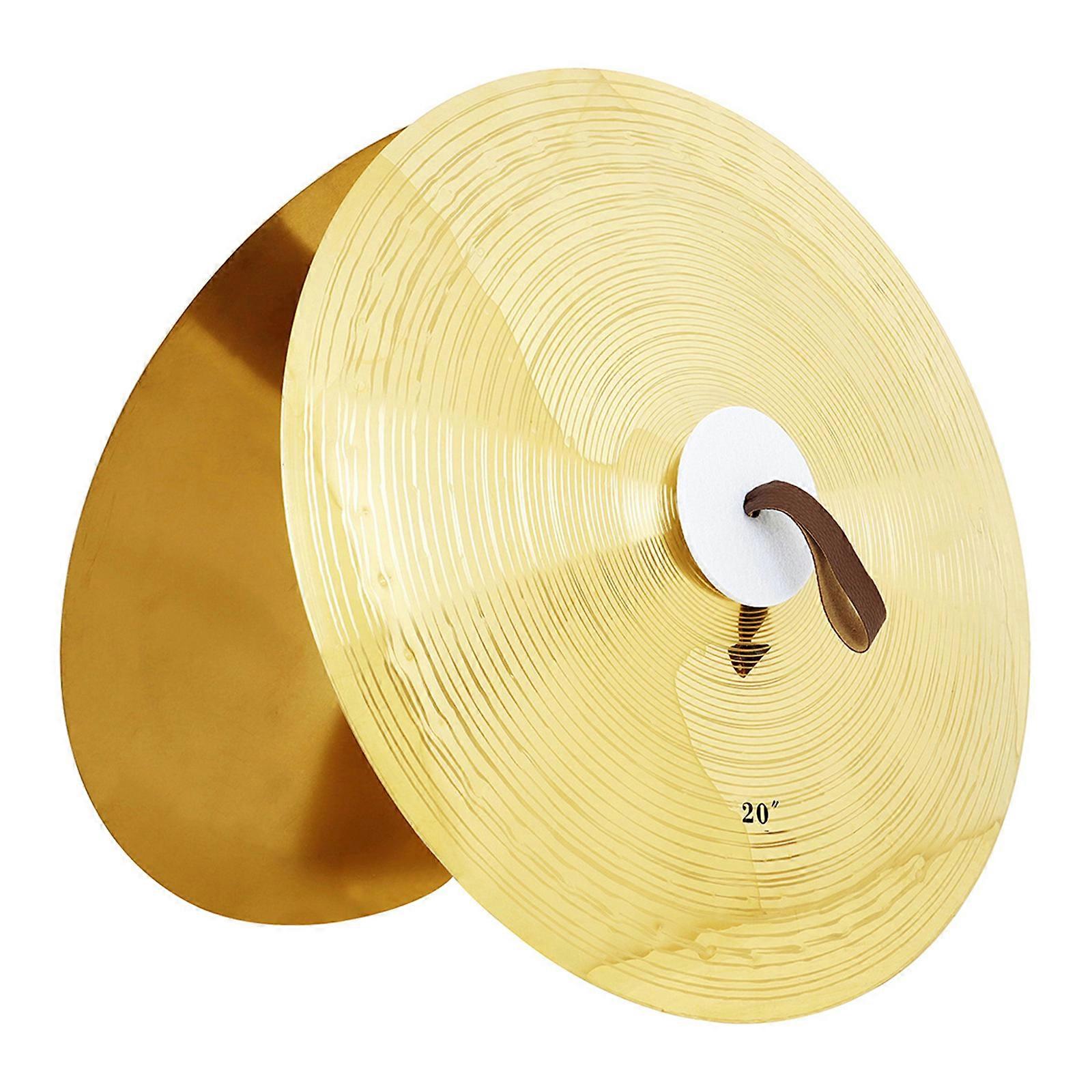 1Pair Professional Alloy Multiuse Cymbal Multiuse Practice Cymbal 14/16/20Inch Crash Cymbal Percussion Instruments  20 inches