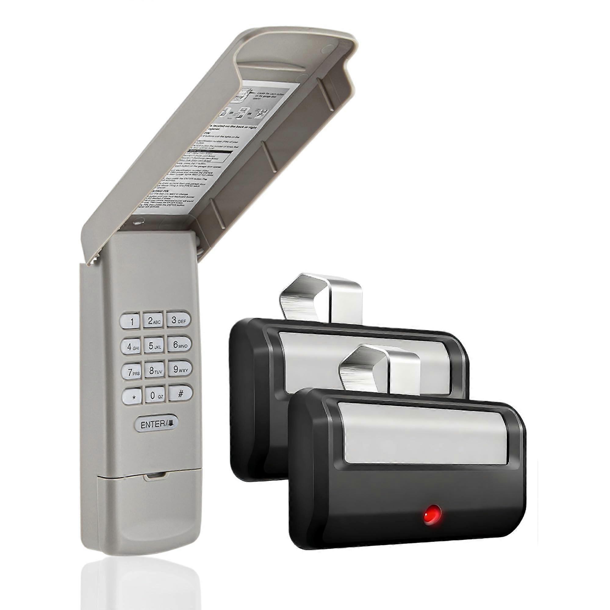 Garage Door Keypad 877MAX with 2 Pack 891MAX Remotes, Compatible with Openers,  877LM 878MAX 893LM 371LM 373LM 890MAX