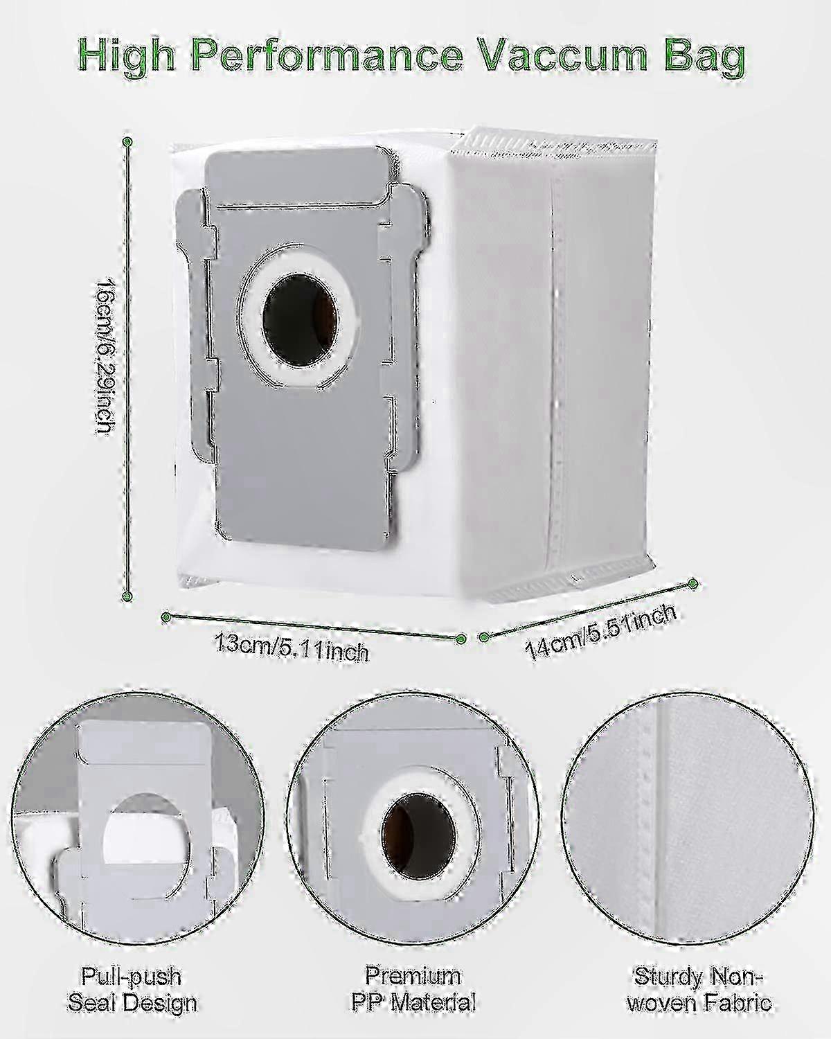 Replacement Vacuum Bags for Robot Cleaners, Compatible with Multiple Models, Includes Clean Base Accessory