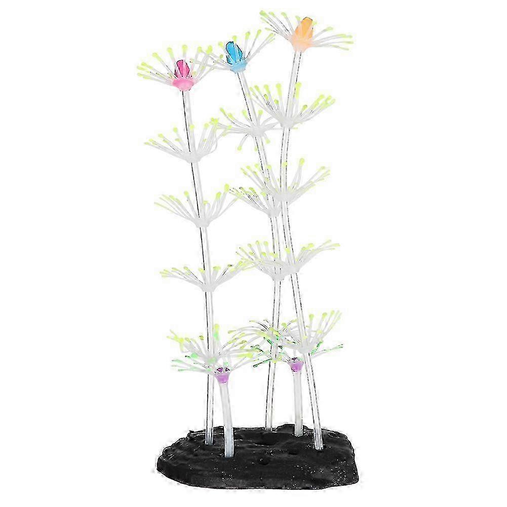 m Artificial Fluorescent Coral String, Silicone Aquarium Landscape Ornament