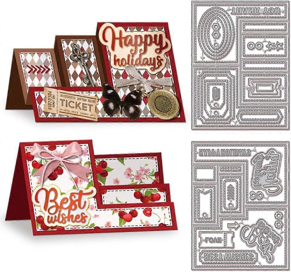 3D Folding Display Card Cutting Dies for DIY Scrapbooking Metal Display Card Frame Cut Dies Greetings Die Cuts for Card Making Embossing Photo Album C