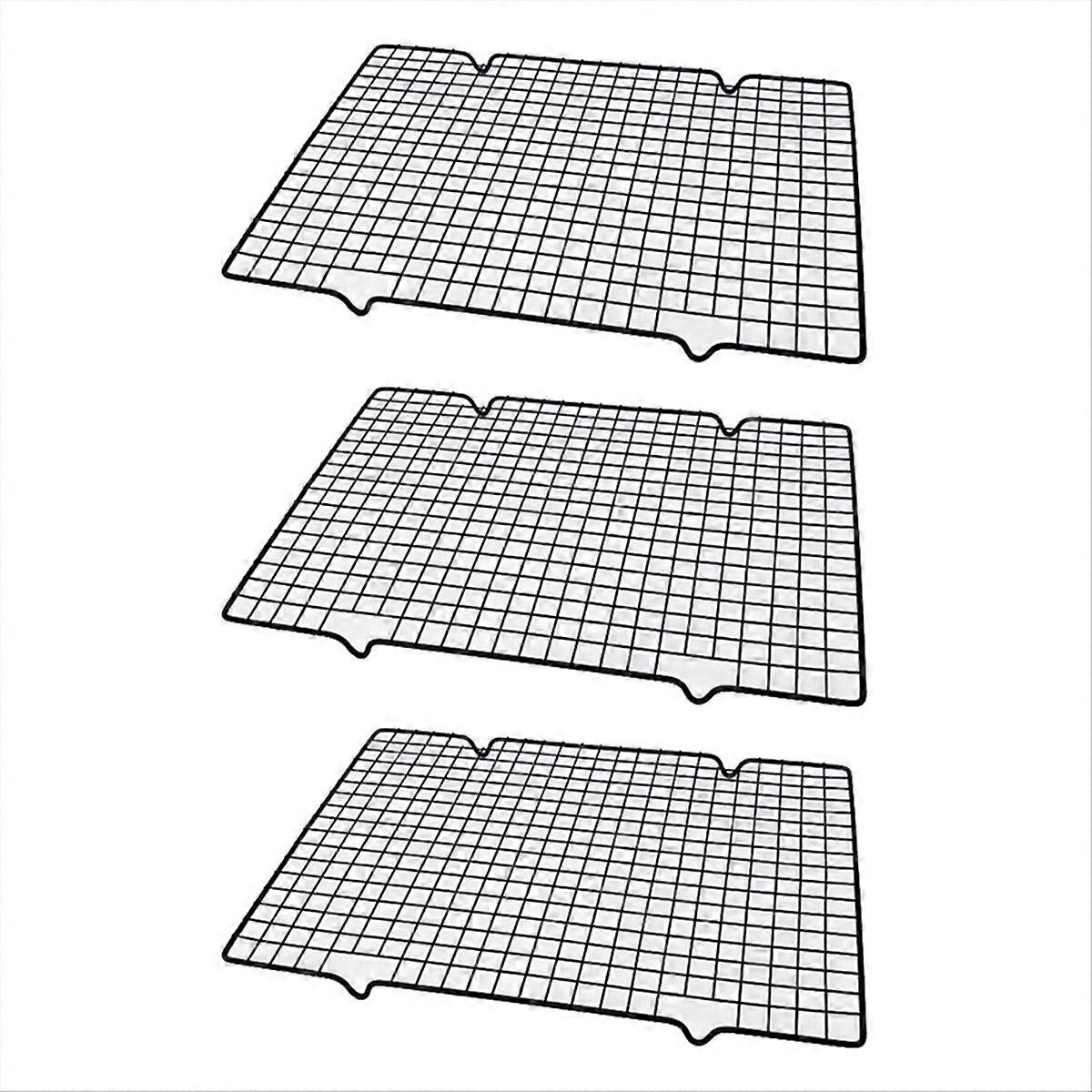 3Pcs Cake Cooling Rack,Black Carbon Steel Bread Drying Net,Net Rack A