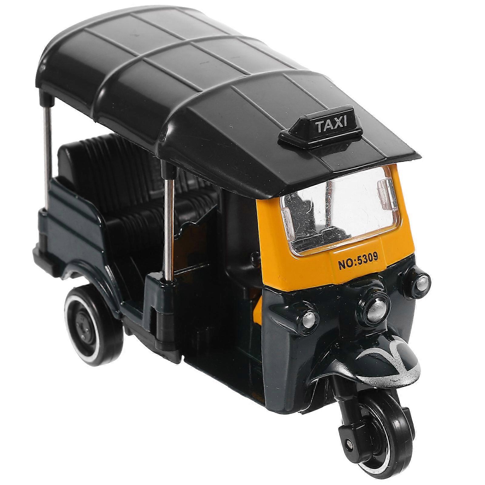 Retro Mini Tricycle Model for Playing Green Color Small Toy Car Decoration Fits Most Home Styles