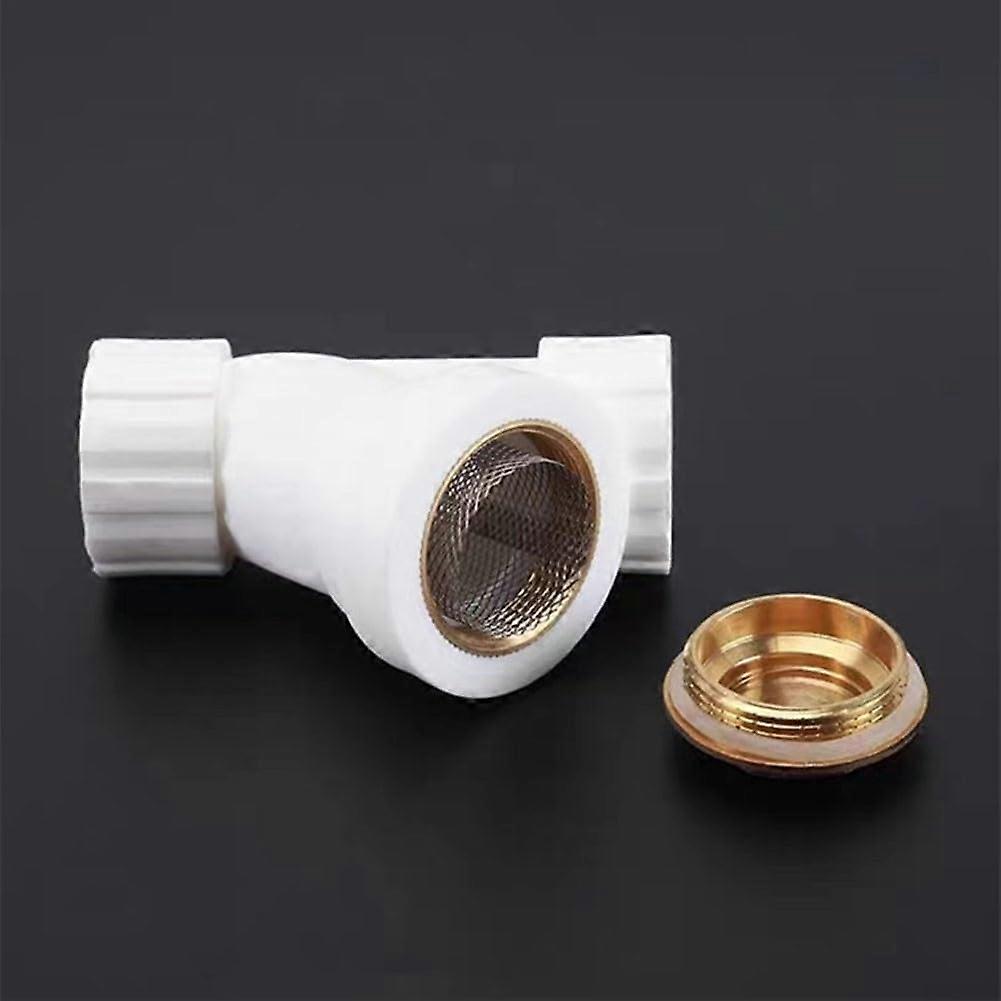 PPR Y Type Water Filter with DoubleLayer Stainless Steel Mesh, LeakResistant Hot Melt Pipe Fitting, White φ20