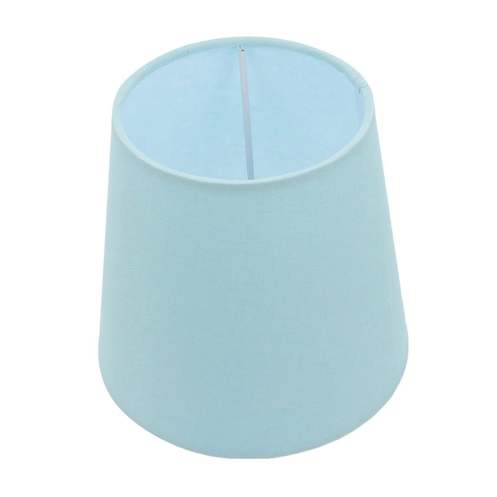 Small Ice Blue Fabric Lampshade for Table Wall or Floor Lamp, Warm Light Diffusion, Easy Install
