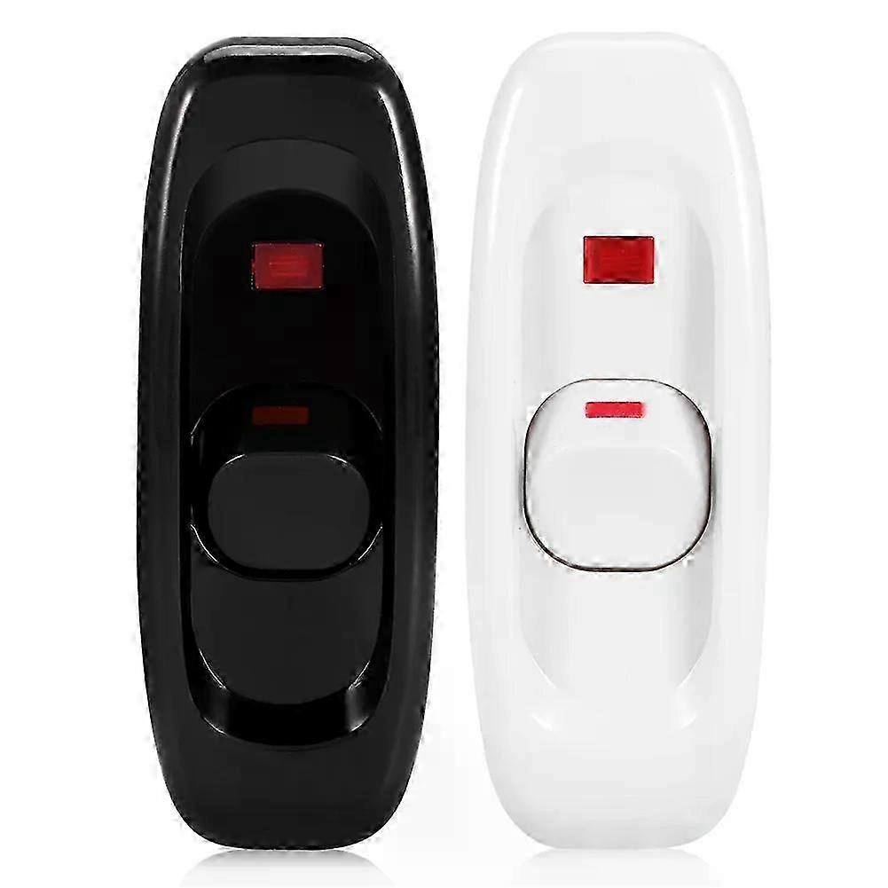 AC 20V 10A Inline ON/OFF Table Desk Lamp Cord Cable Switch with LED Indicator Light Light Switch Cable Switch ON/OFF Switch