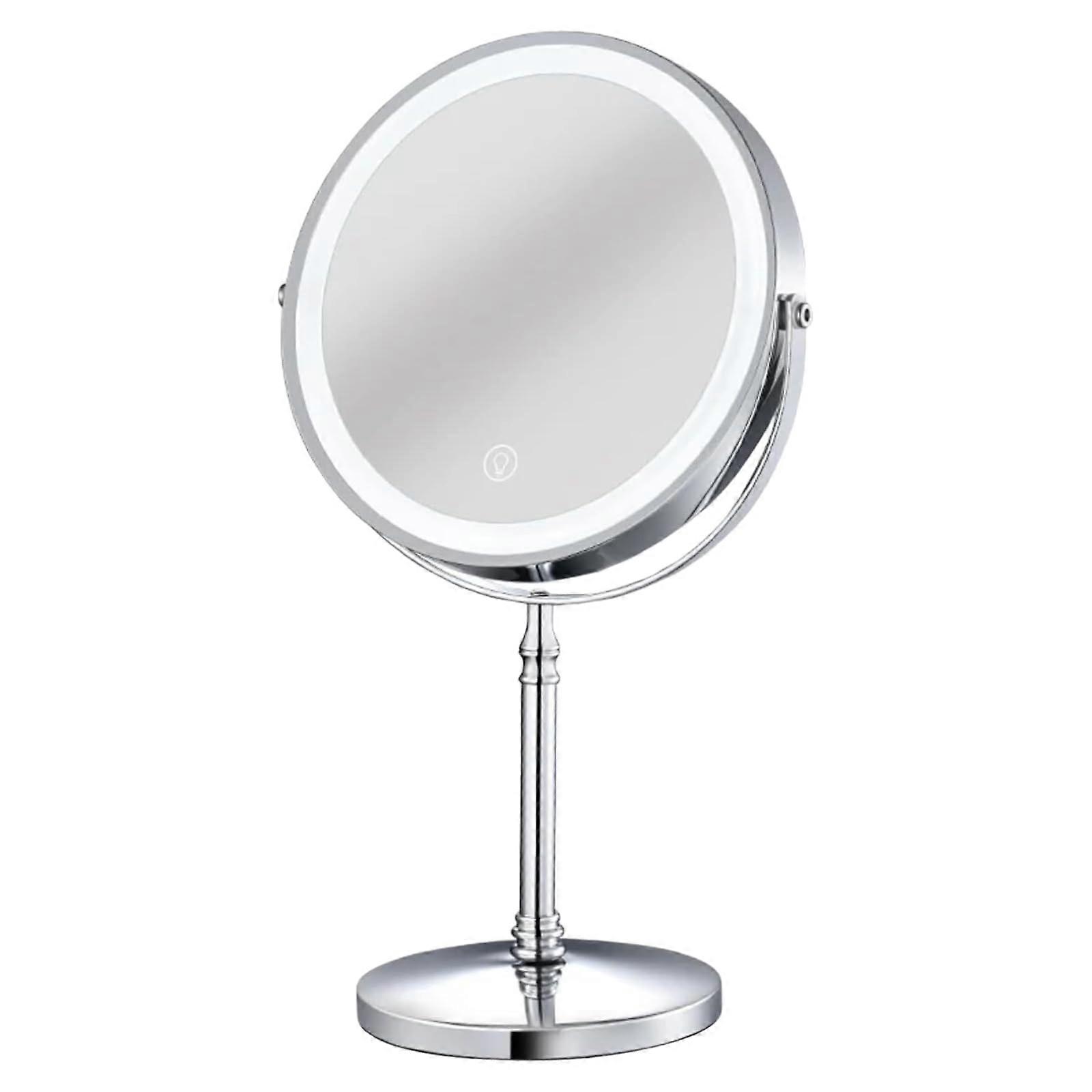 Lighted Makeup Mirror 10X DualSided Magnifying Vanity Mirror with Touchless Sensor, LED Brightness, 360° Rotation, WallMounted