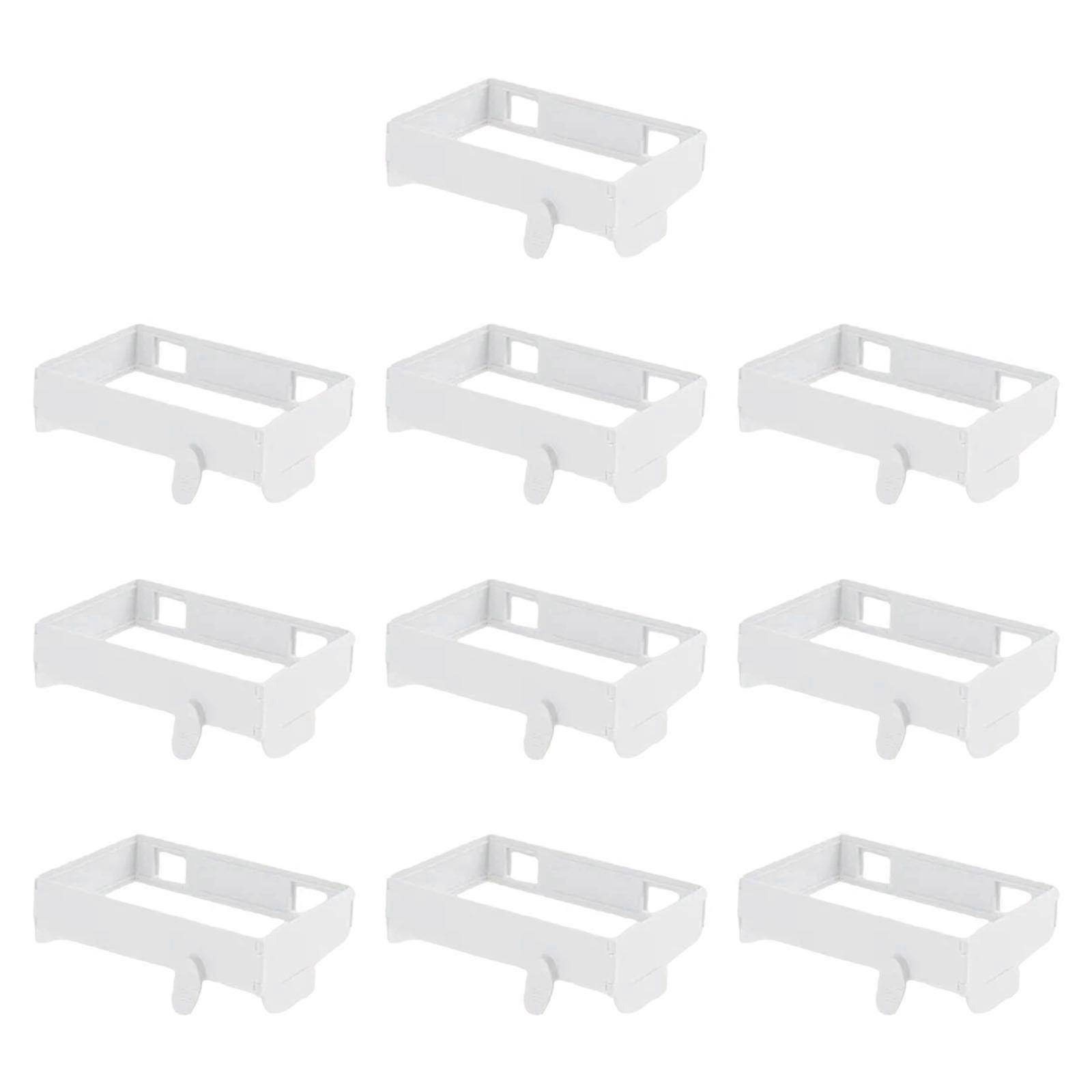 Foldable Space Saving Trash Holders Simple Assembly for Kitchen Plastic Stable Support  White