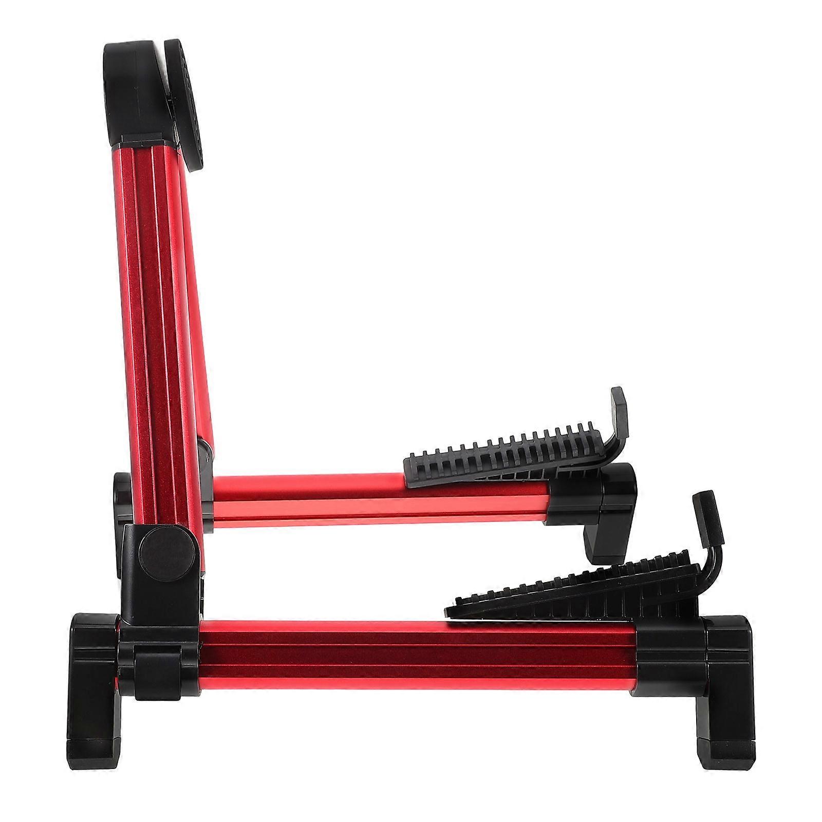 Red Aluminum Guitar Stand for Multiple Instruments Foldable Portable Holder