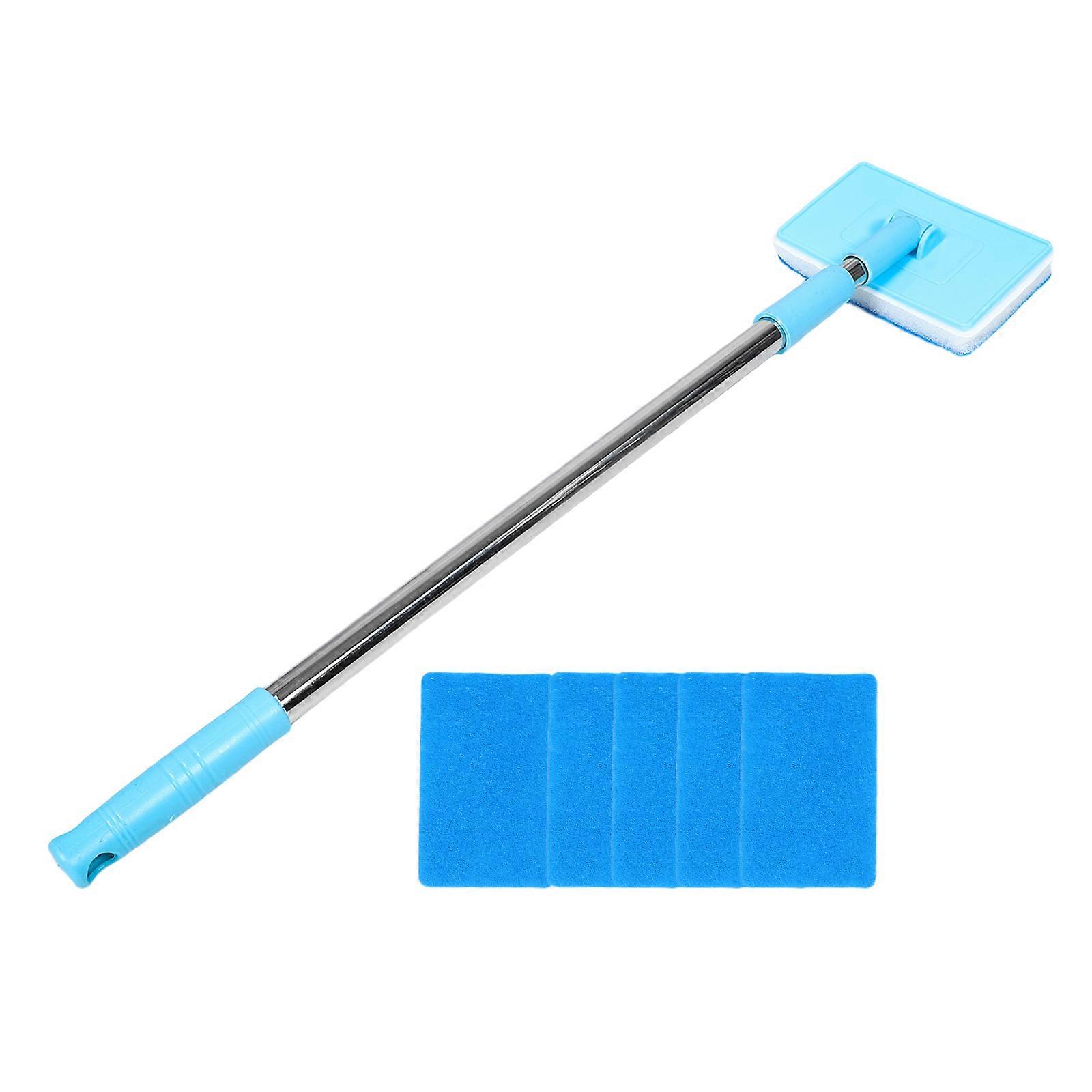 Adjustable Tank Scrubber Aquarium Wall Cleaner Rectangular Head No Dead Angle Cleaning Metal 1Set