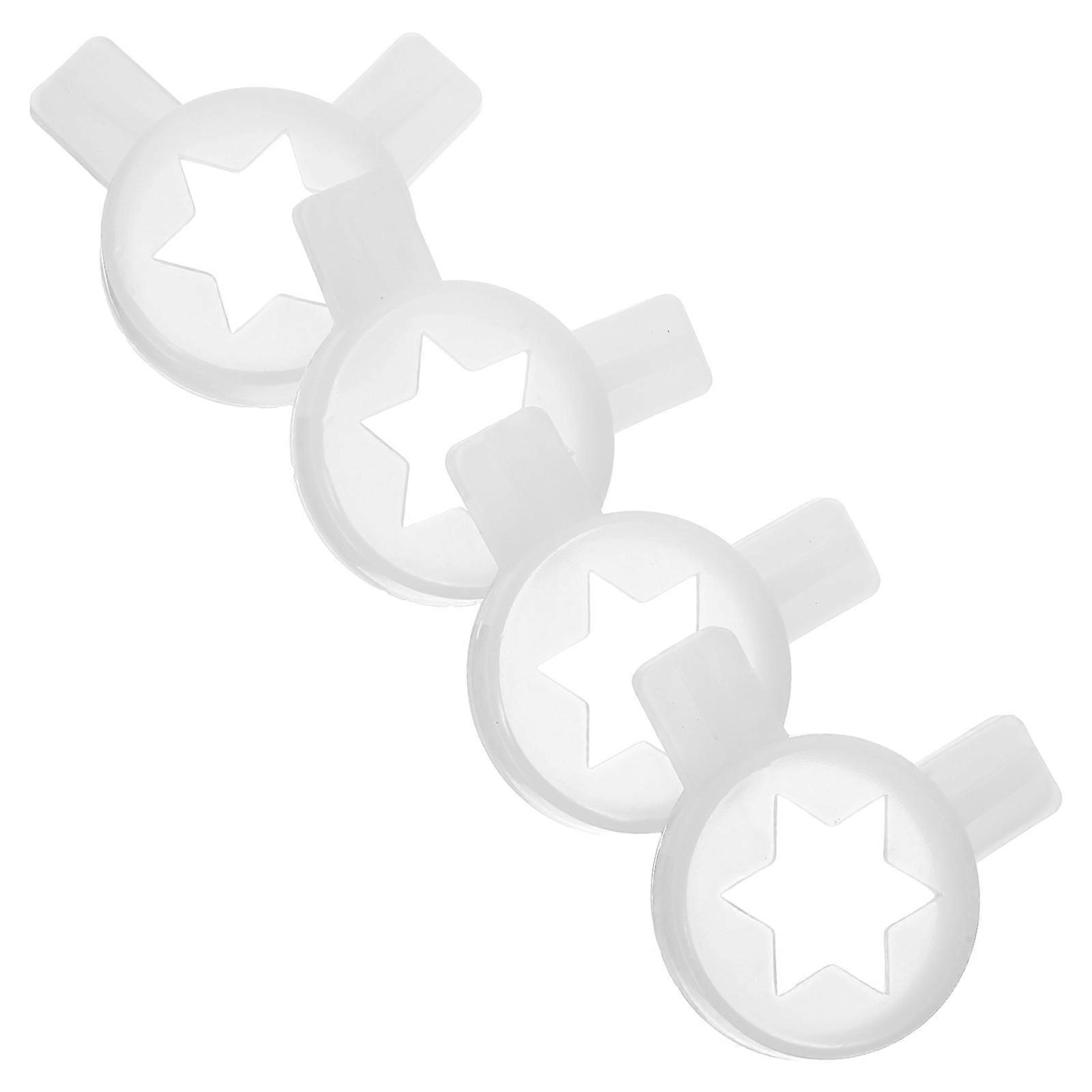 Ice Cream Maker Parts Ice Cream Machine Nozzle Tips for 4Pcs White Plastic