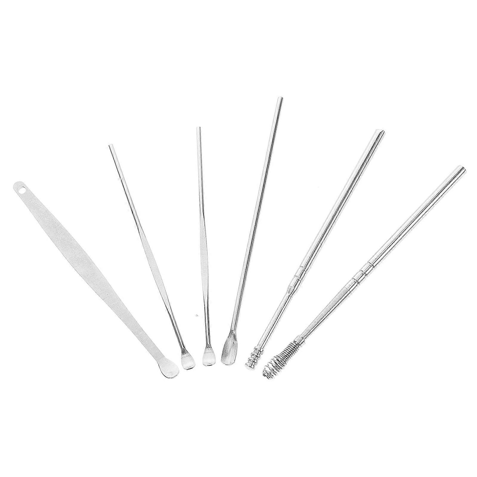 6Pcs Silver Stainless Steel Spiral Removal Kit