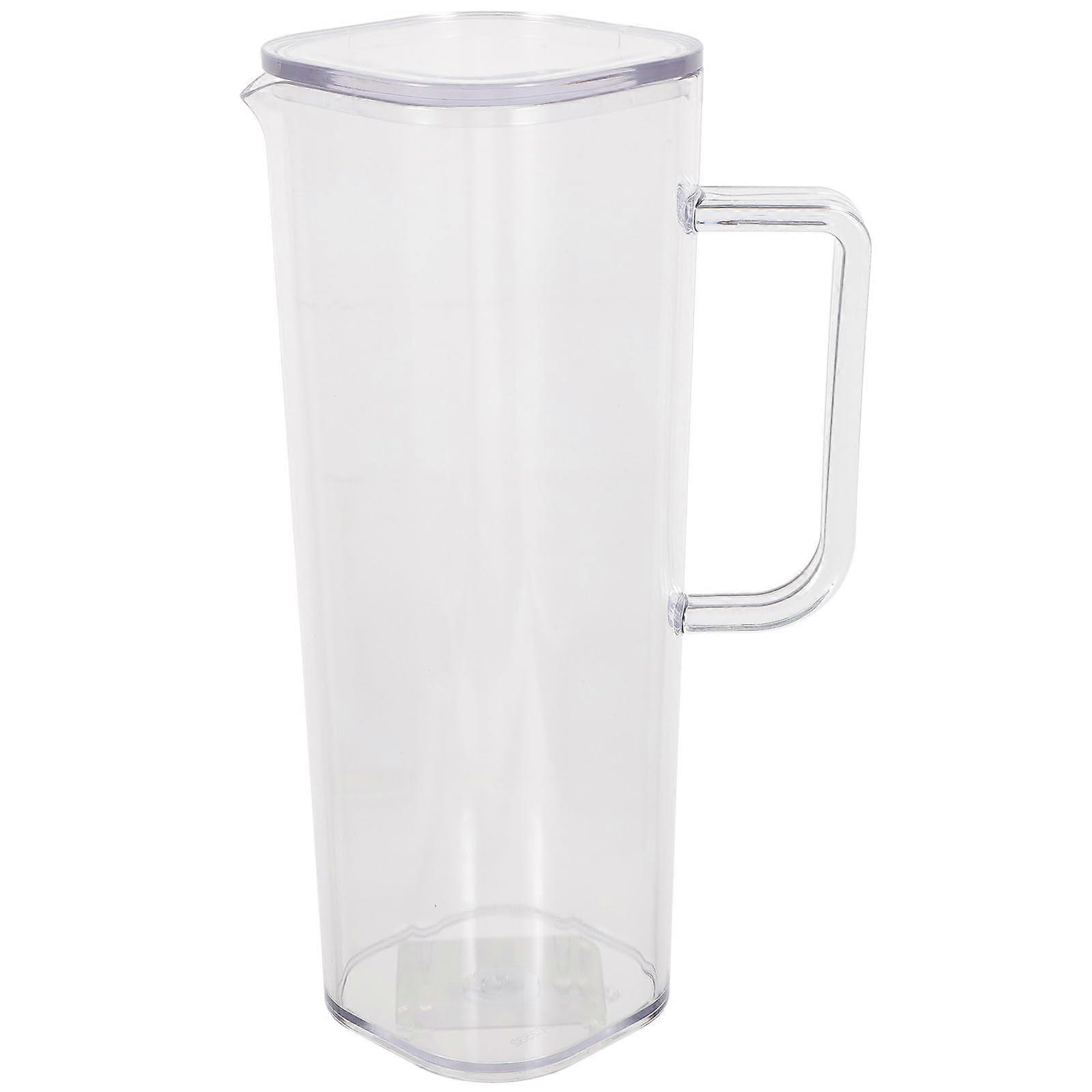 Acrylic Water Pitcher with Handle Clear Carafe for Hot and Cold Drinks, Large Capacity, Fridge Safe