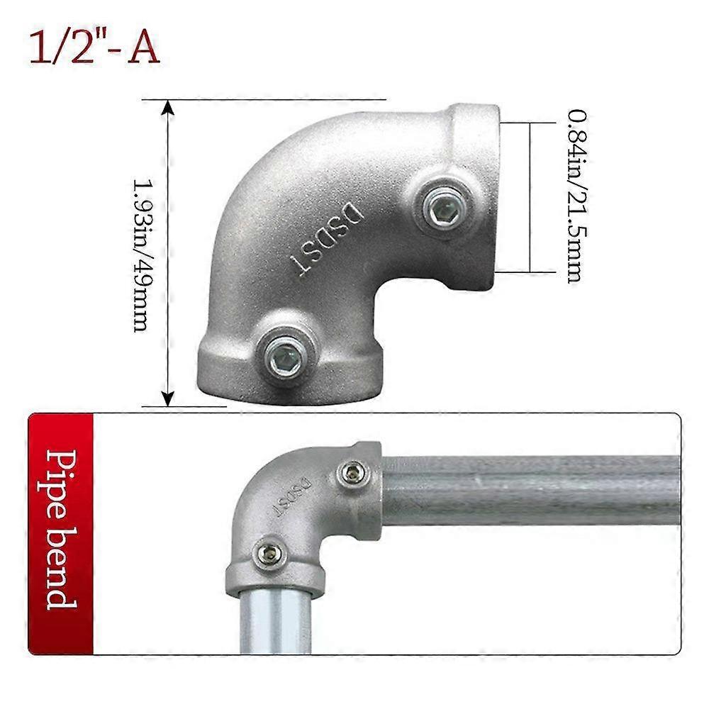 1\2''/3\4" Pipe Fitting Connector Fixed buckle Circular Pipe Connector  Steel Tube Shelf
