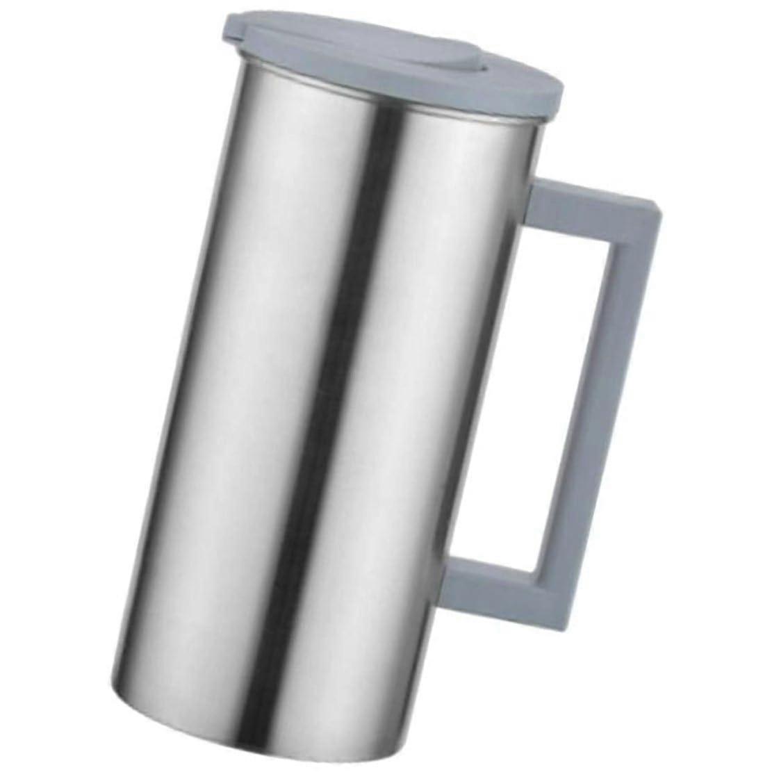 1.8L Stainless Steel Water Pitcher with Drip Spout, RustResistant Jug for Iced Tea and Juice
