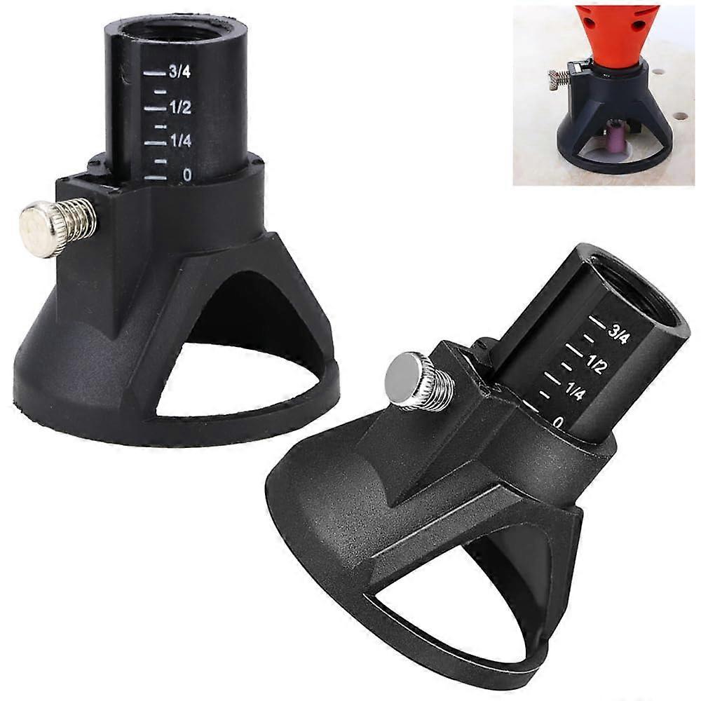 2 Pack Rotary Tool Router Attachment with Depth Gauge for Precise Cutting Carving and Grinding