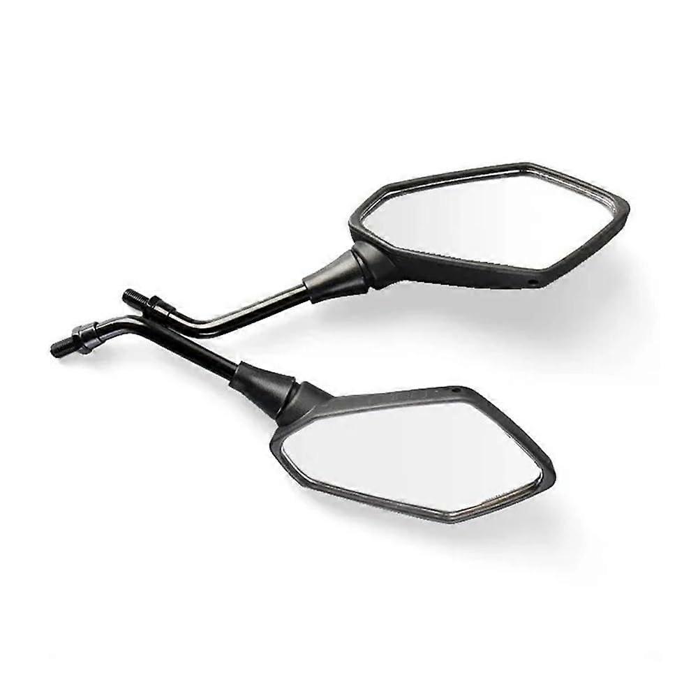 Motorcycle Rear View Mirrors 10mm Handlebar Wide View Adjustable Angle Universal Riding Accessory