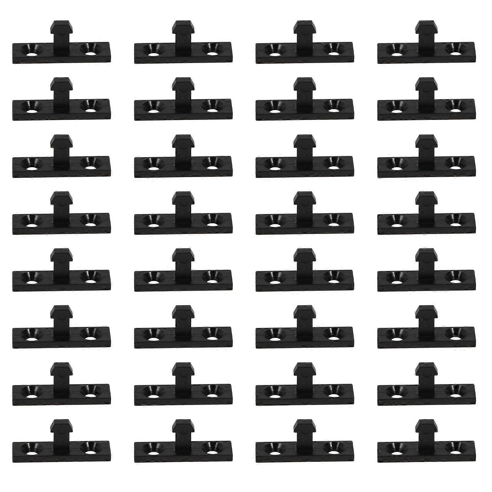Trash Can Accessories Press Type Buckles Practical Black Plastic Square Design 50Pcs