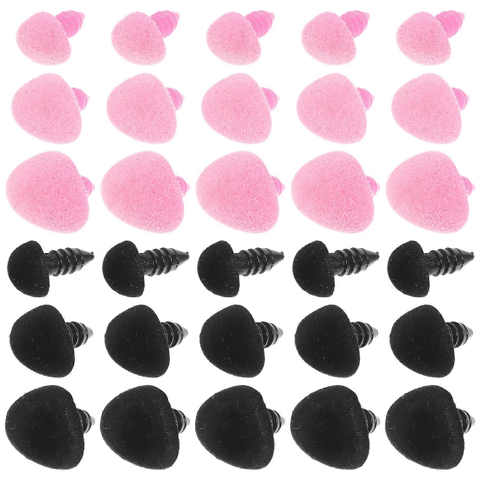 Flocking Safety Noses for Handmade Dolls 60Pcs Pack